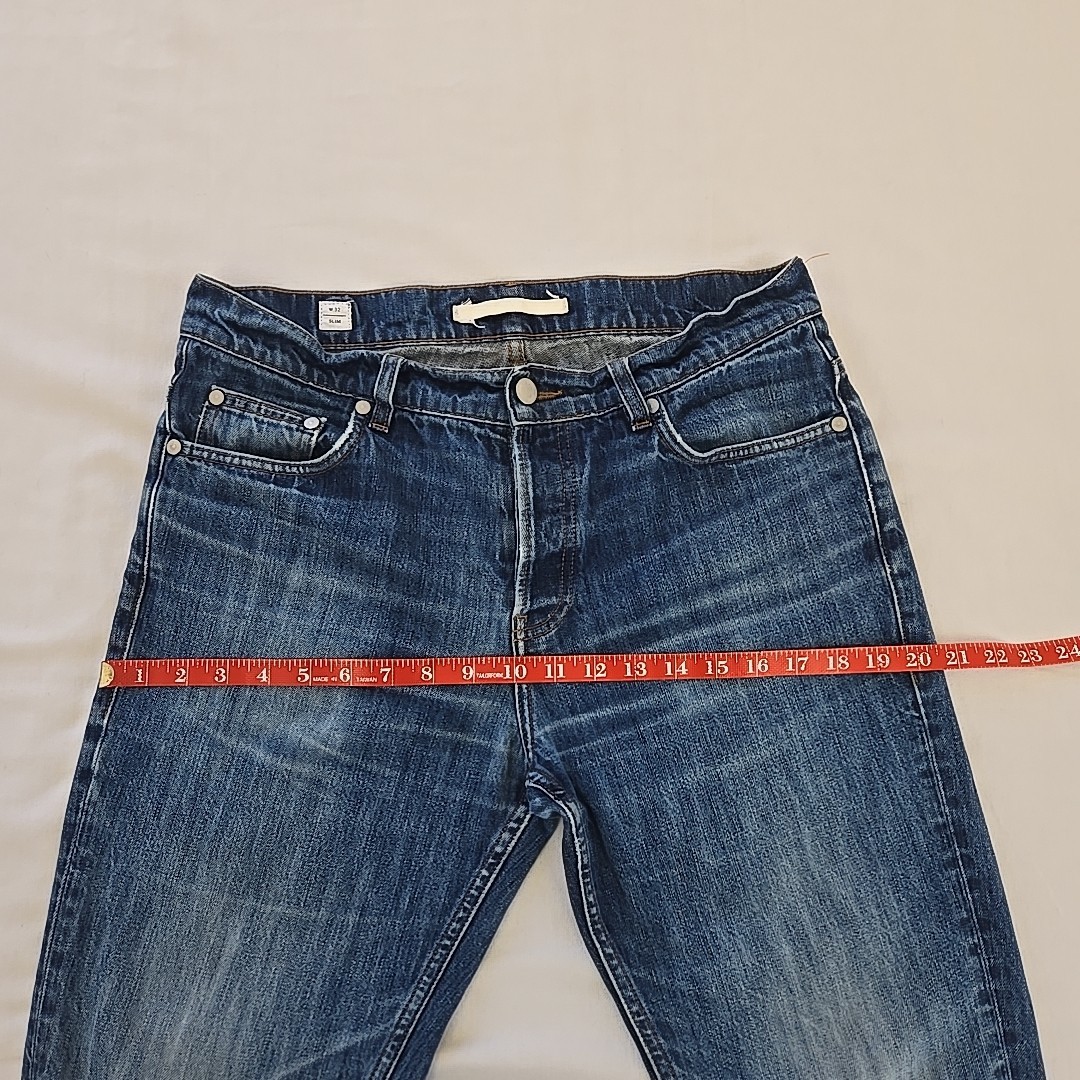Norse Projects Copenhagen Faded Denim Jeans Men’s 32 Slim (32×30) Button Fly