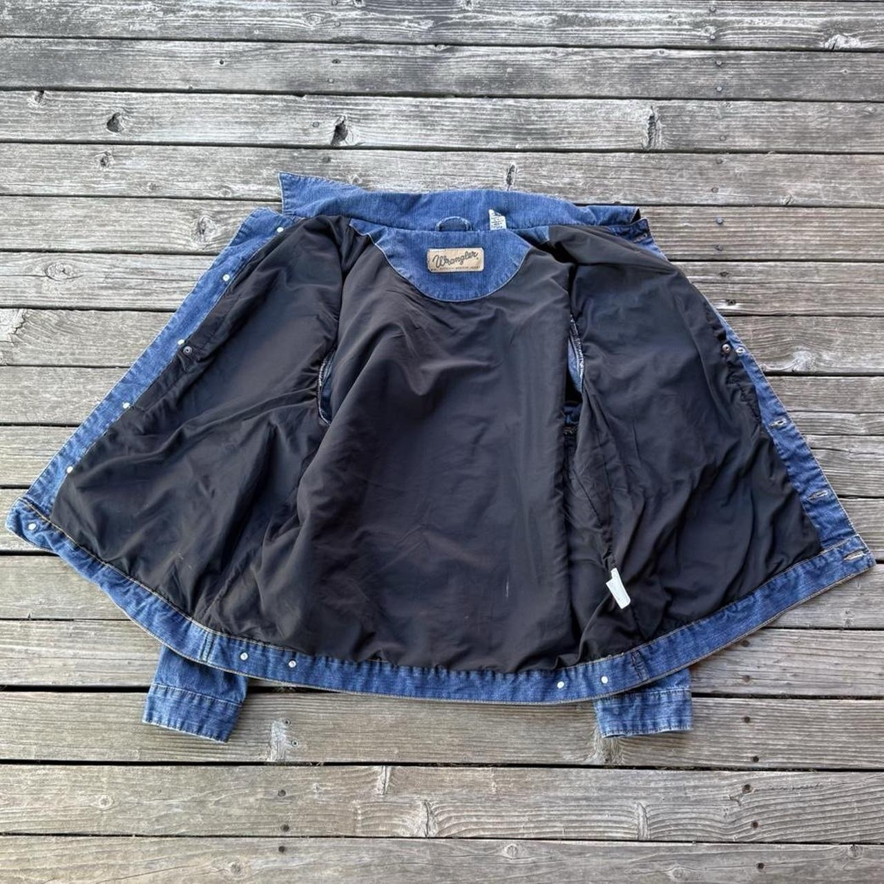 Vintage Wrangler Blue Jean Western Jacket W/ Conceal Carry Pockets Men’s Large