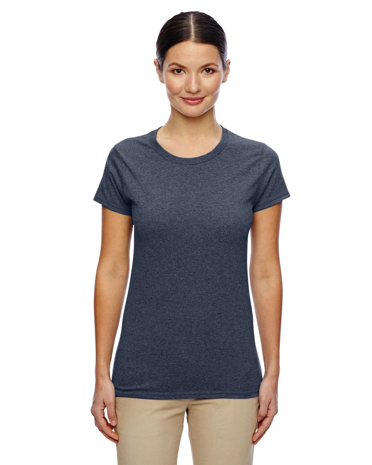 Gildan G500L Women’s Heavy Cotton Short Sleeve Crew Neck Plain Stylish T-Shirt