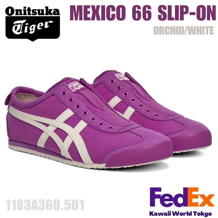 Onitsuka Tiger MEXICO 66 SLIP-ON ORCHID / WHITE 1183A360 501 UNISEX NEW!