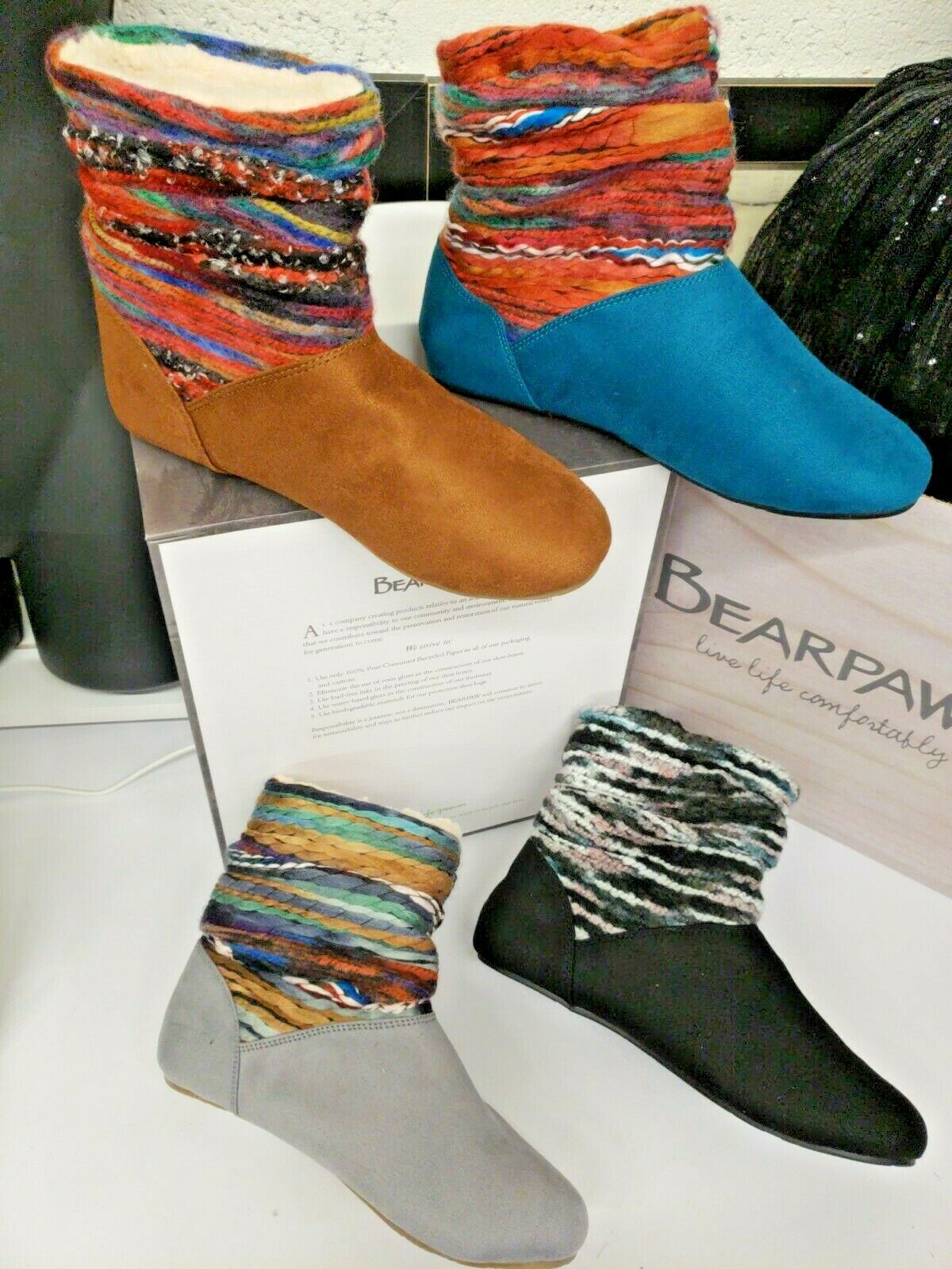 BEARPAW Boots NATOMA III CHOOSE COLOR & SIZE FROM MENU new Aztec Style