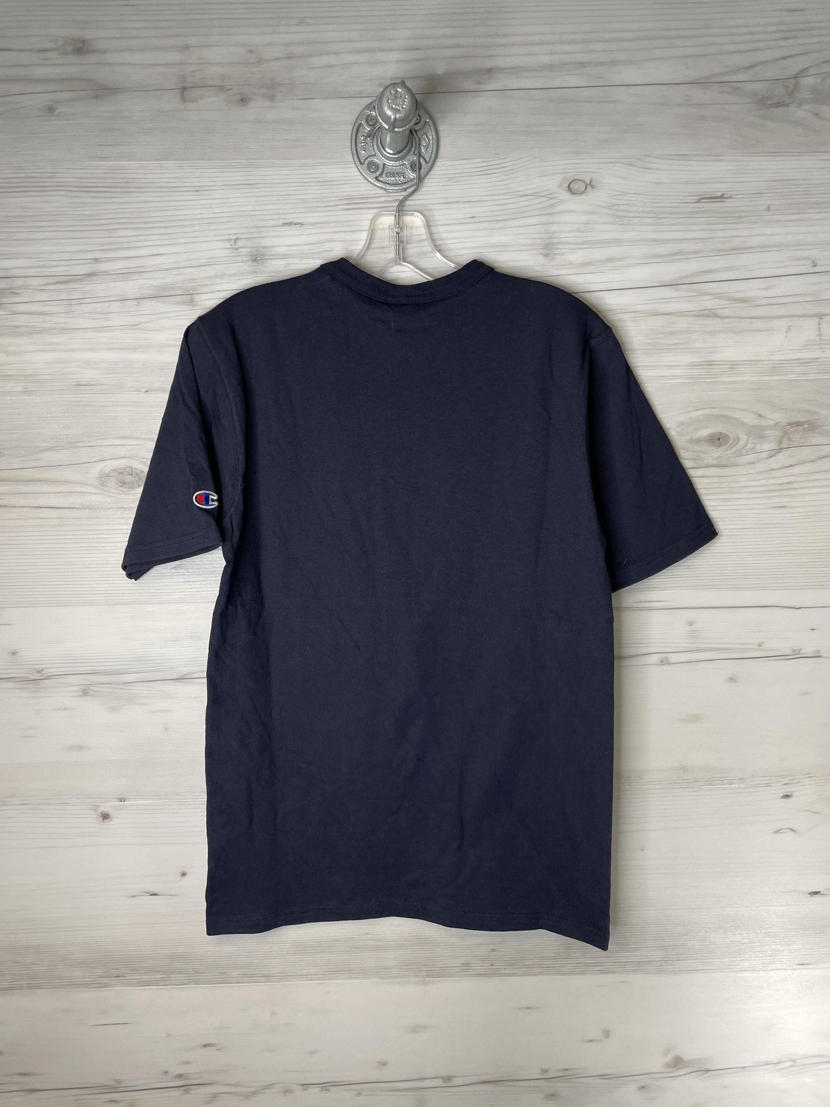 Champion Shirt Mens Small Navy Big Logo Heritage Tee Heavyweight Graphic GT19