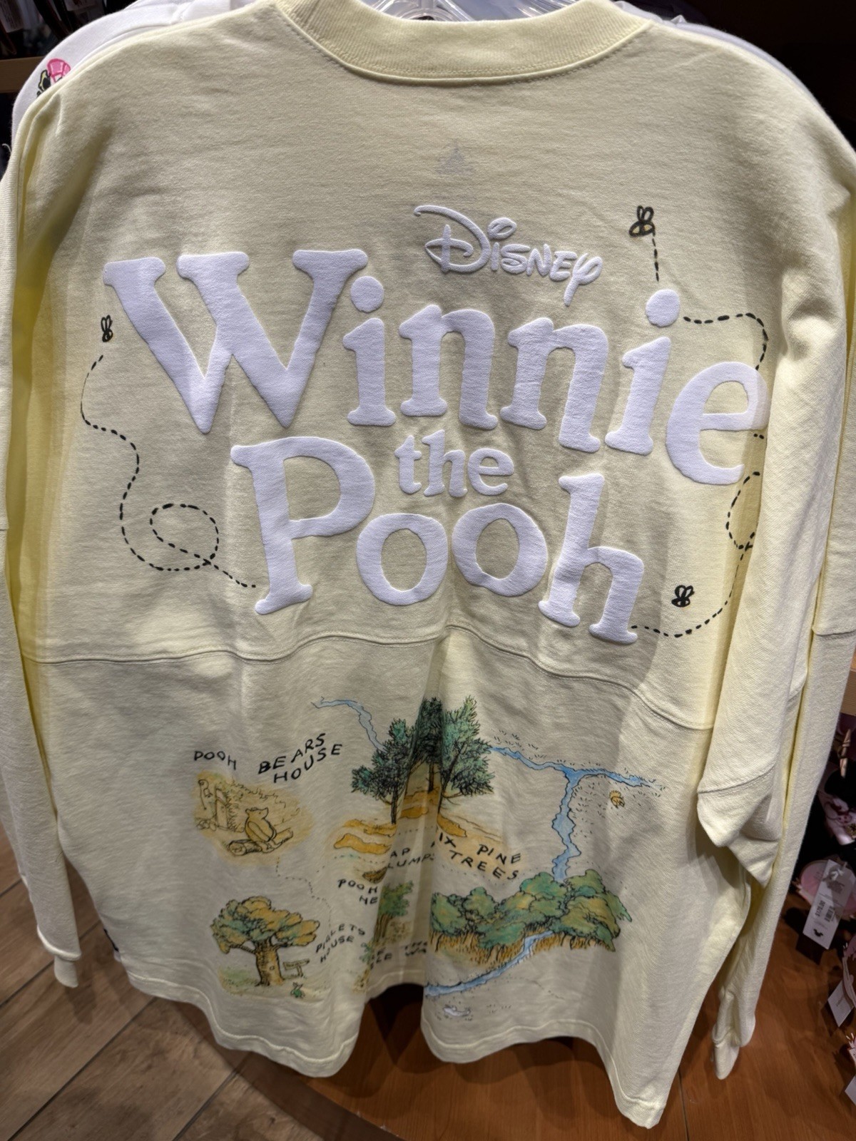 Disney Parks Winnie the Pooh Hundred Acre Wood Map Adult Spirit Jersey NWT Robin