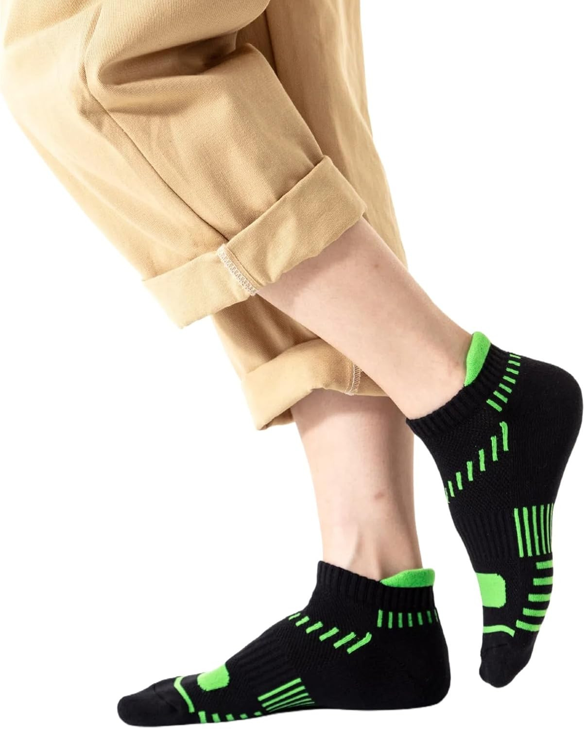 6 Pairs Mens Running Socks Breathable Mesh-Hole Cushioned Socks for Men Size 10-