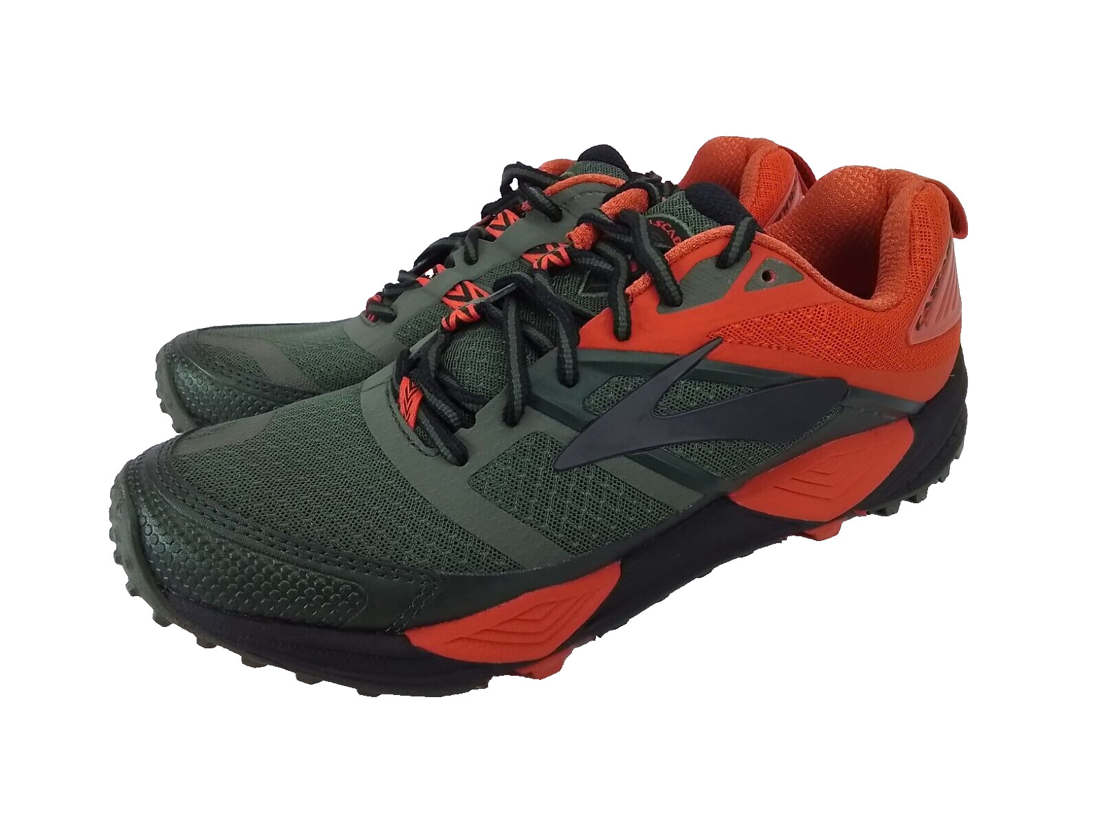 Brooks Cascadia 12 Trail Green / Orange / Black New In Box