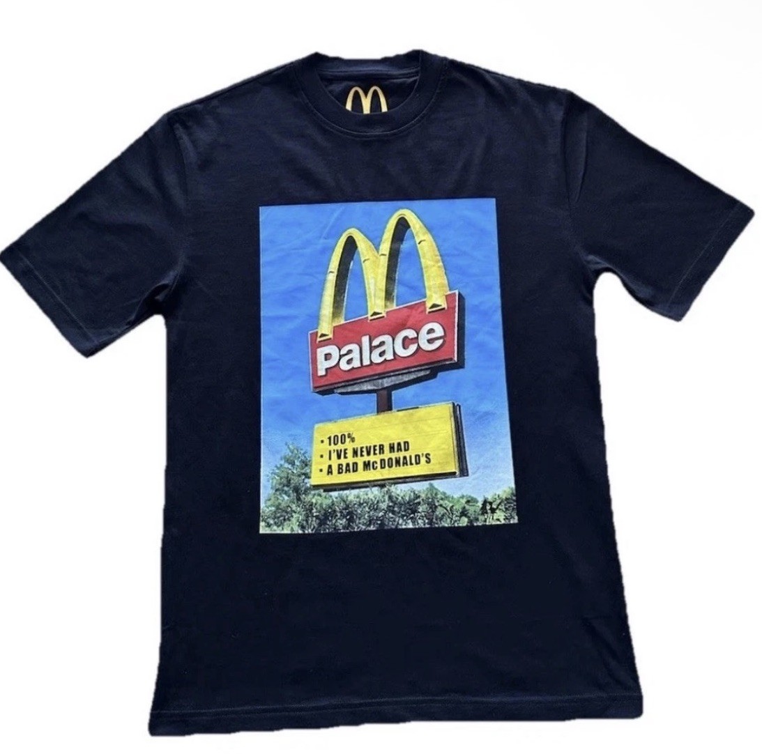 Palace x McDonald’s Black Graphic Men’s T-Shirt Size M Cotton Crew Neck