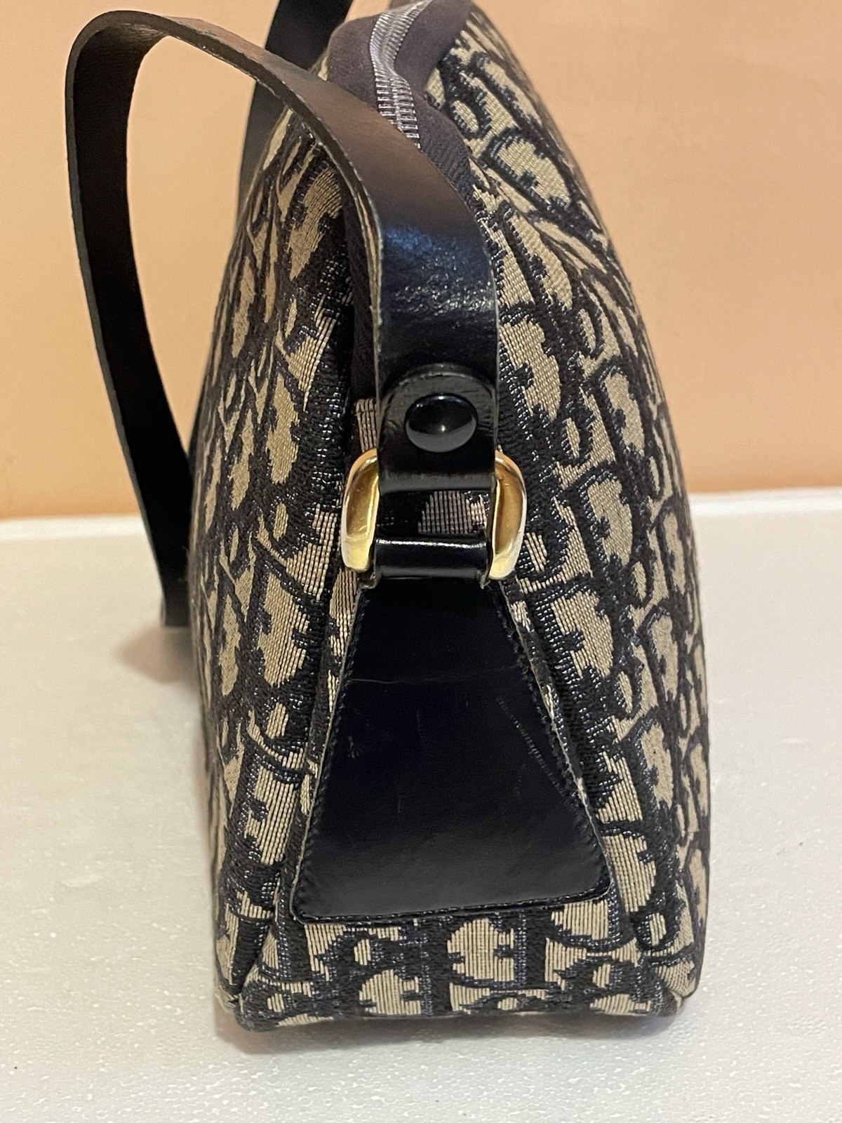 Christian Dior Oblique Trotter Pattern Bag Vintage 70s/80s