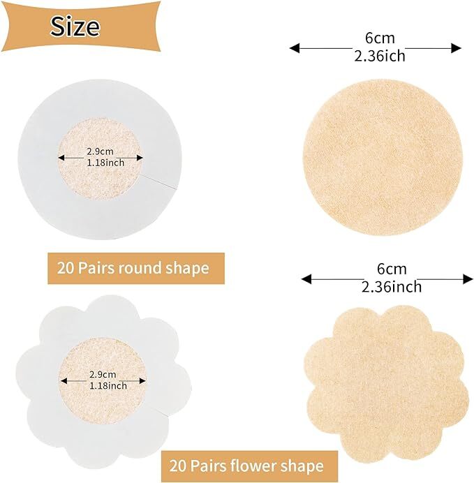 10 Pcs Invisible Disposable Breast Pasties Adhesive Nipple Cover Stickers Bra