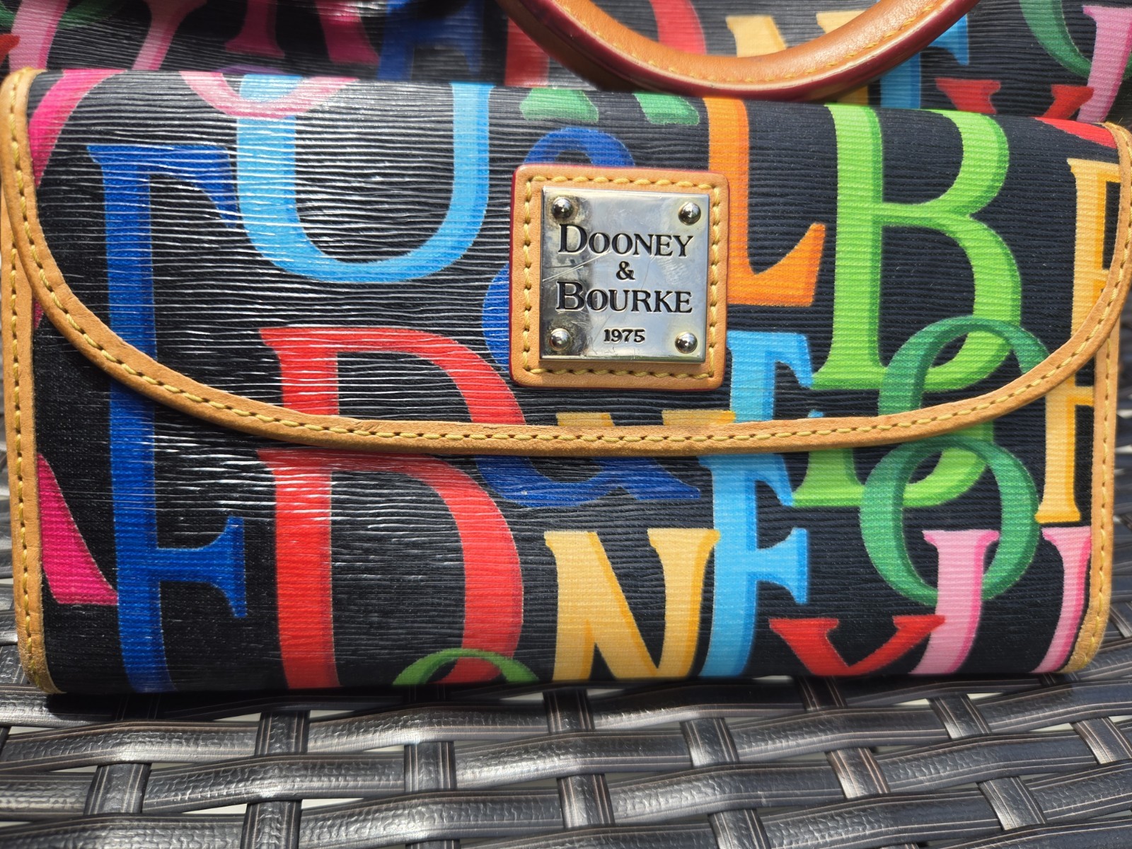 Dooney & Bourke Retro Grafica Satchel With Matching Wallet