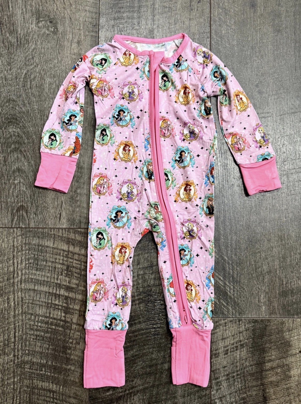 Bamboo Zipper Sleeper “Royal Dreams” Disney Princess Print 0-3m