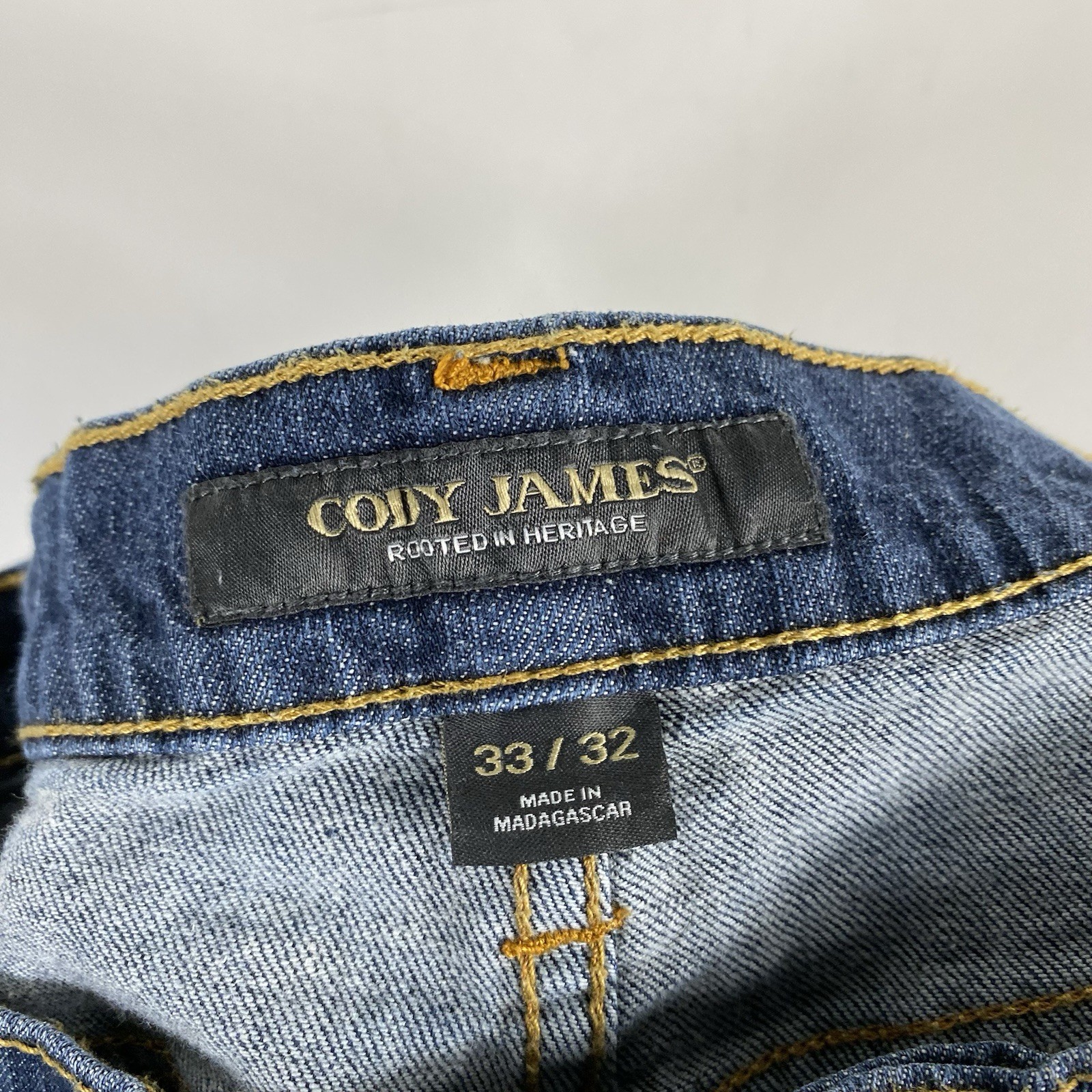 Cody James Jeans Men’s 33X32 Slim Bootcut Wyatt Blue Dark Wash