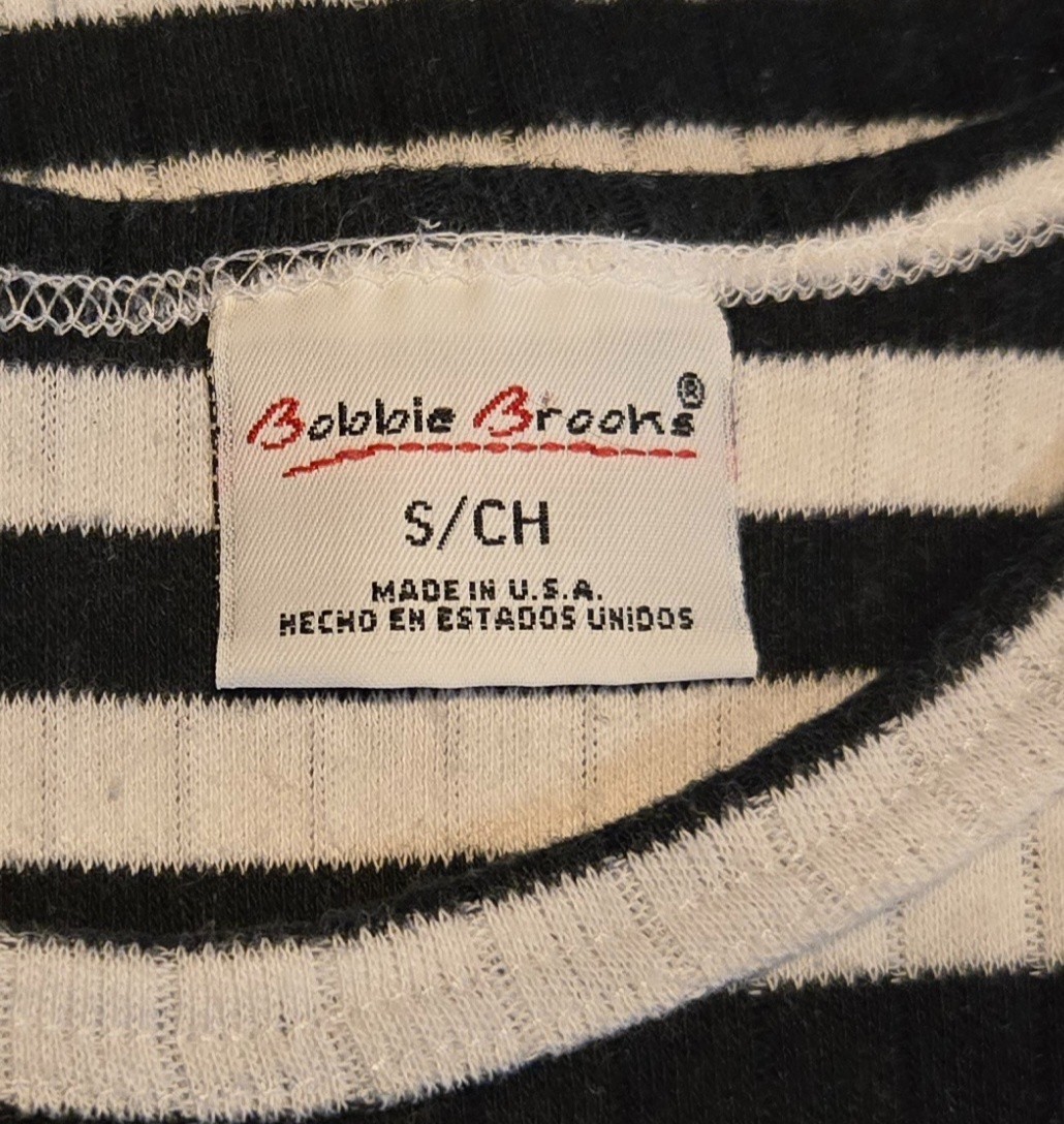Bobbie Brooks Top Small Sleeveless Scoop Neck Black & White Knit Quiet Luxury