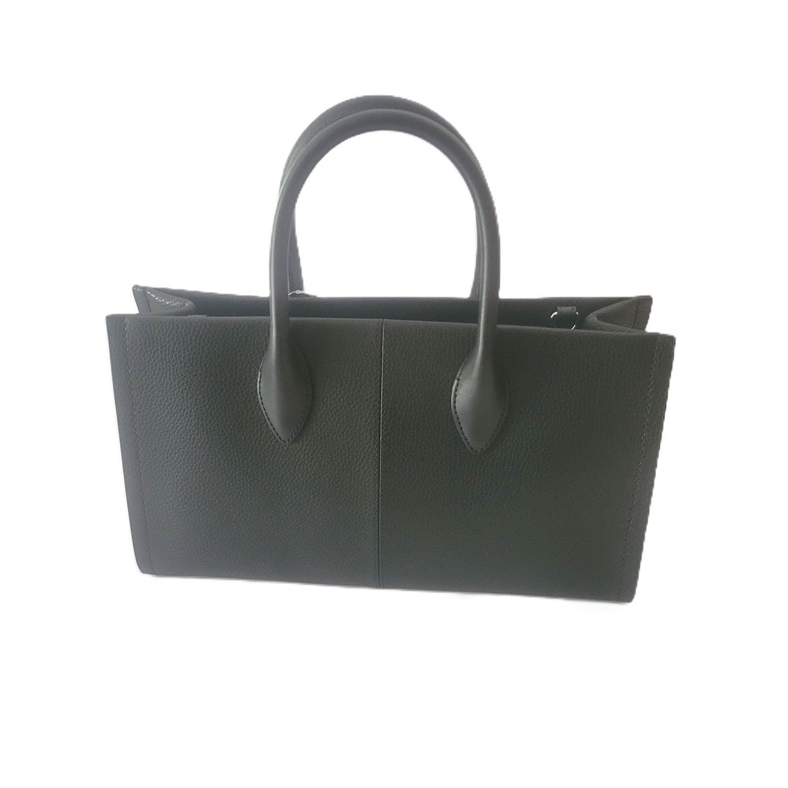 Michael Kors Mirella Medium EW Top Zip Satchel Black Pebbled Leather Crossbody