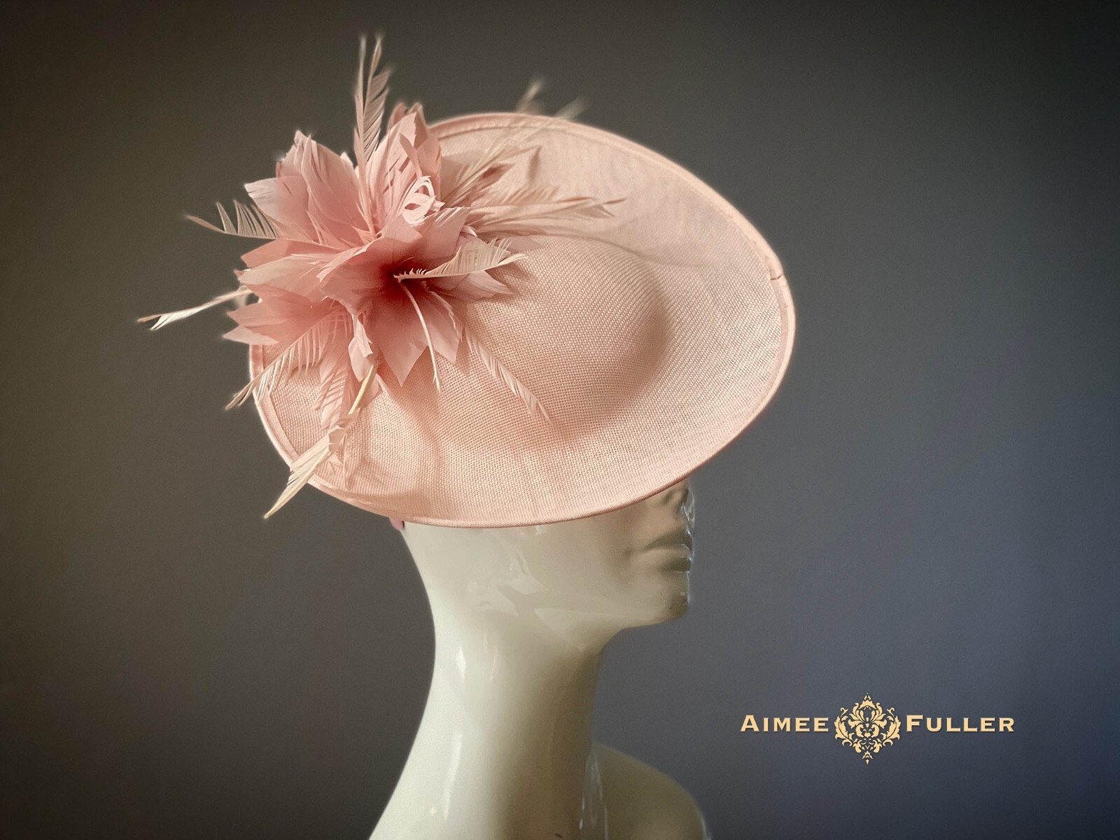 Kentucky Derby Fascinator Ivory White Moss Green Rose Hat Royal Ascot Bridal Hat