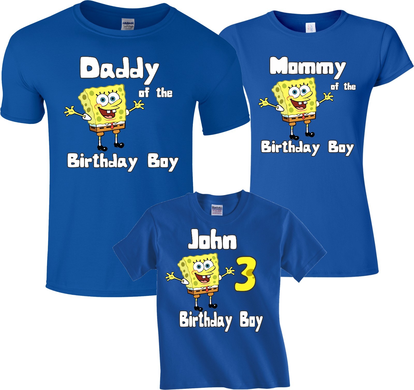 SpongSquare Birthday boy Birthday Family Funny Cute matching T-Shirts