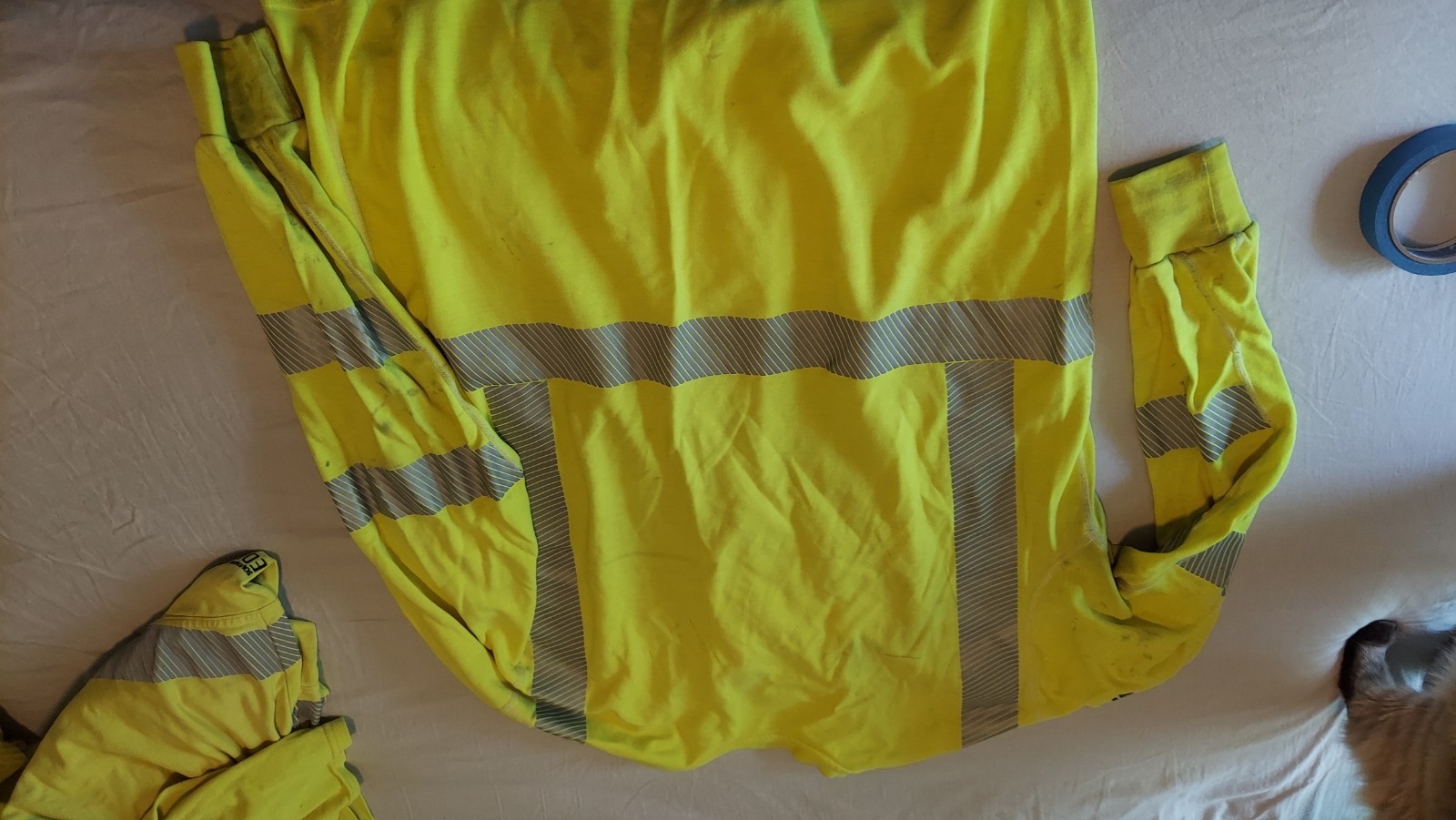 Bulwark FR Flame Resistant Hi-Vis Yellow Long Sleeve Work Shirt L-rg