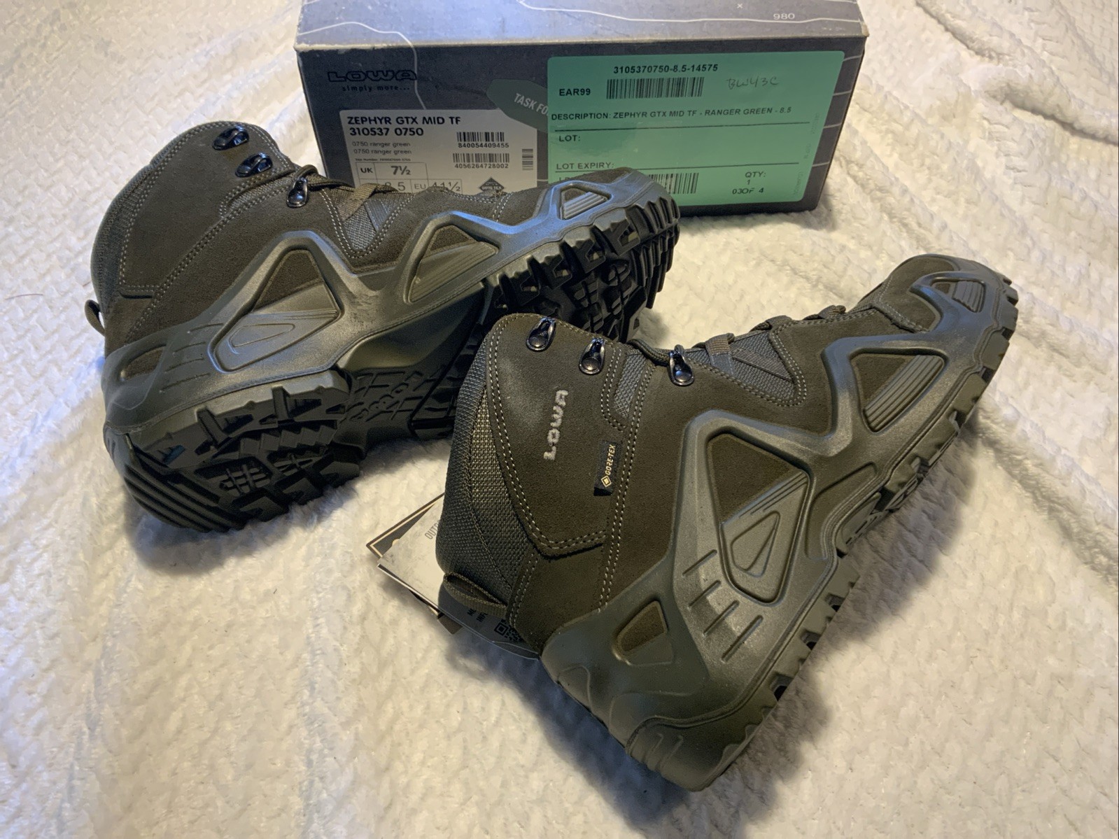 Lowa Zephyr GTX MID TF Boot 310537 Ranger Green Size 8.5