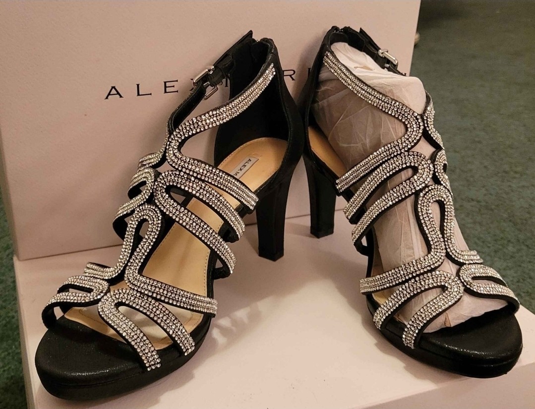 Alex Marie Rhinestone Heels Size 8.5 Worn Once with Box Excellent