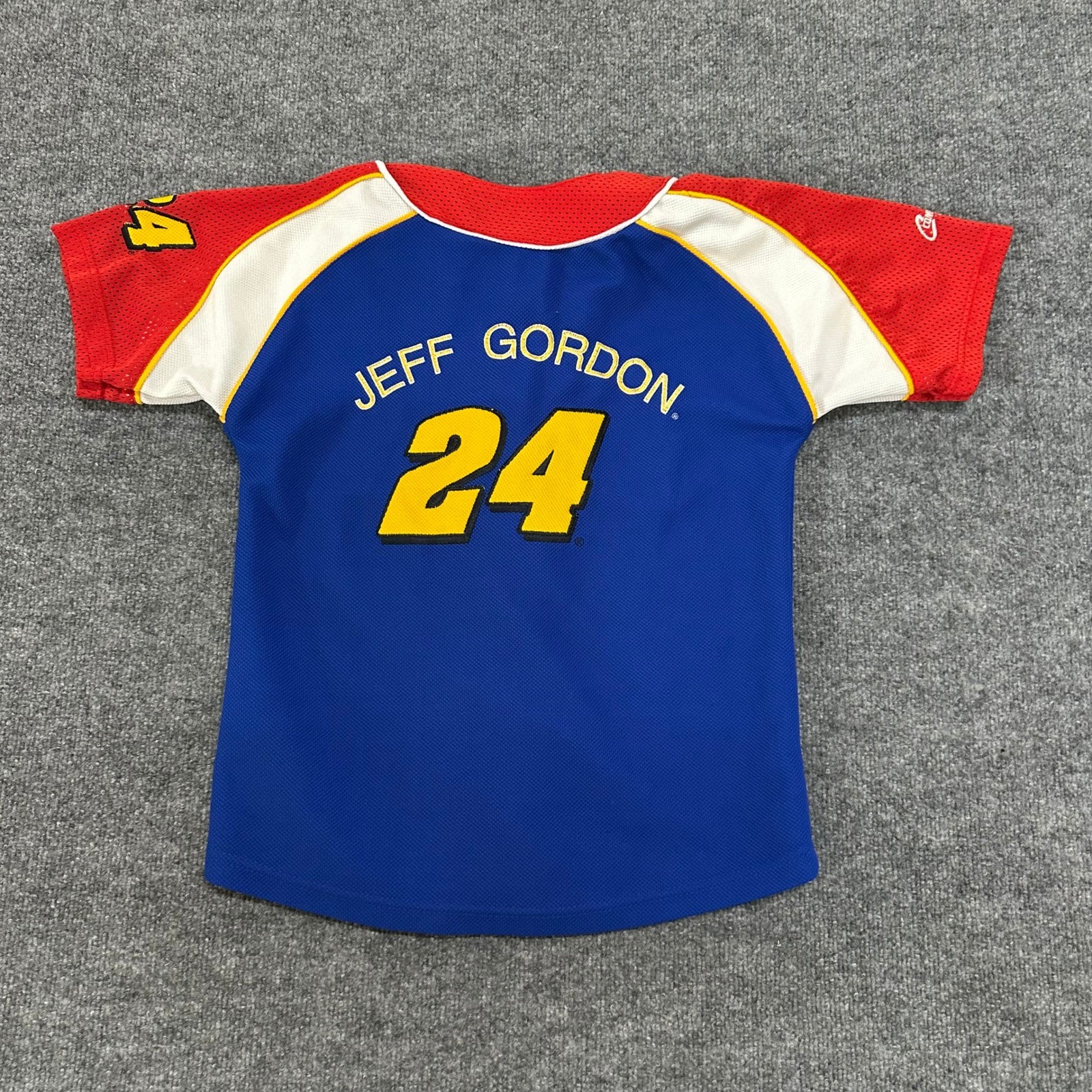 Competitors View Jersey Kids Size M 12/14 Blue Jeff Gordon NASCAR DuPont Racing