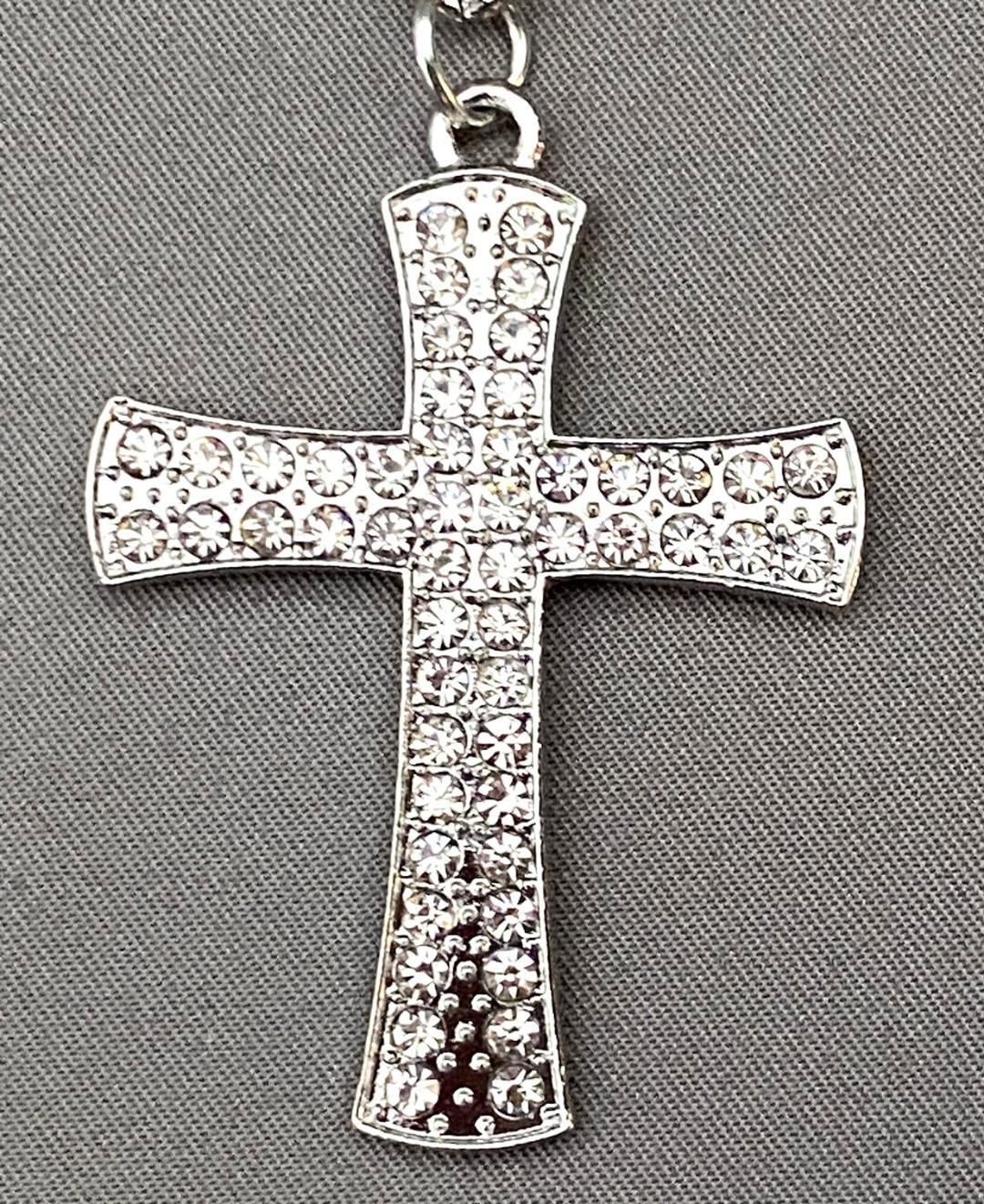 NEW CROSS KEY CHAIN CRYSTALS SELECT COLOR FREE USA SHIPPING