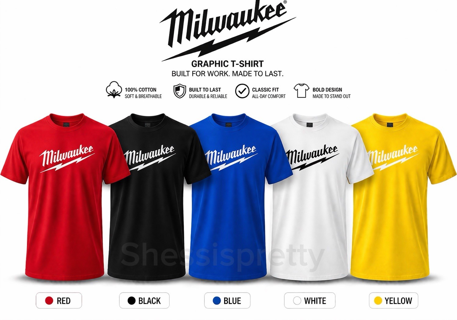 Milwaukee Shirt Men’s Clothing Milwaukee Tools Equipment Size S-2XL