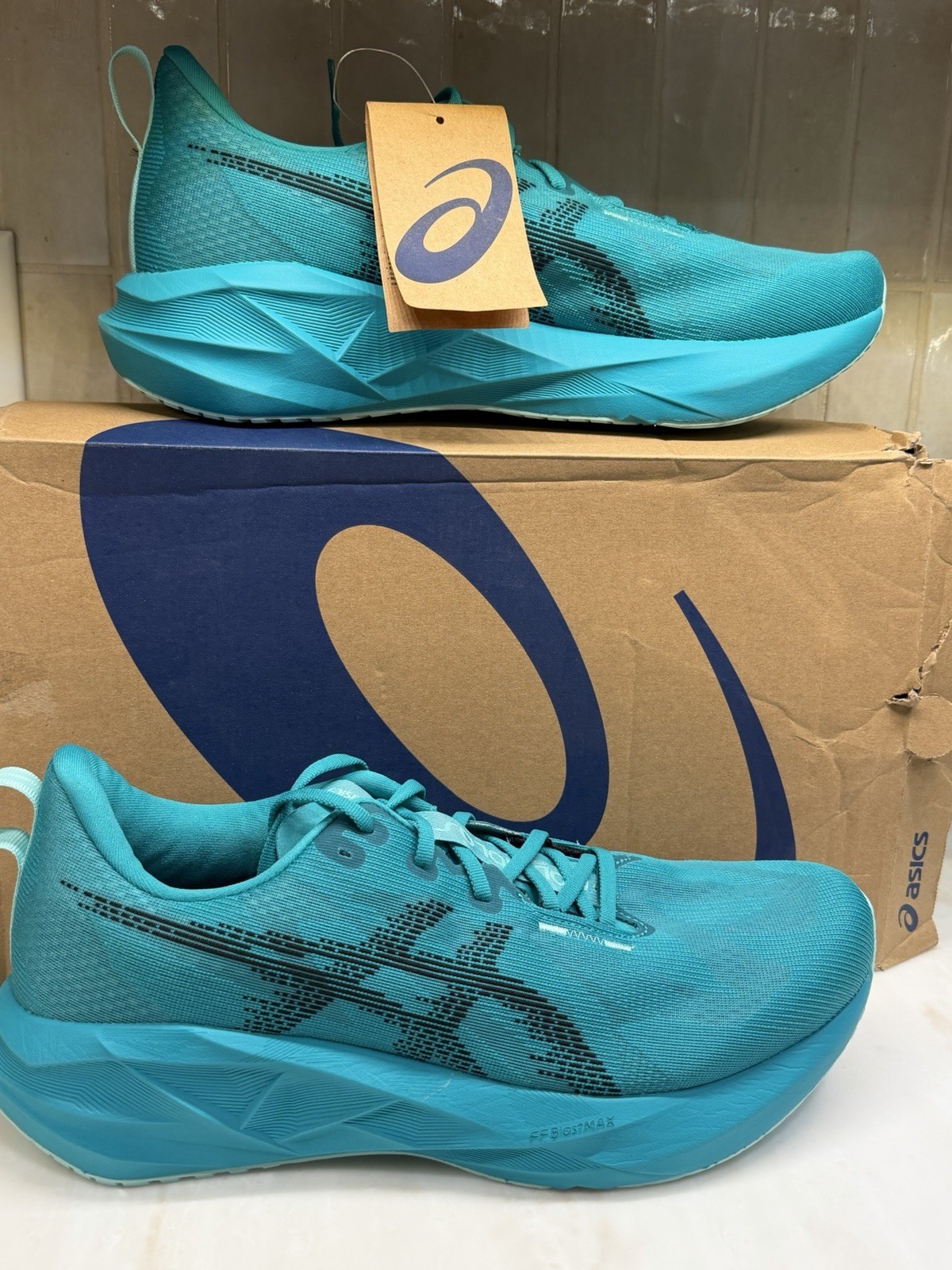 ASICS Novablast 5 (Size 13) 1011B974-401 “Wave Teal/Black” Men’s Running Shoes