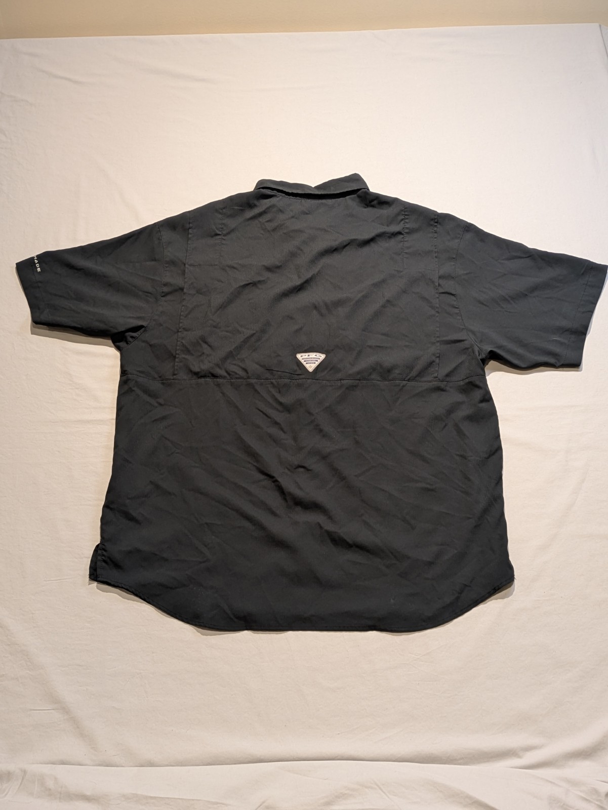 Columbia PFG Shirt Mens XL Tamiami Black Performance Fishing Vented Omni Shade