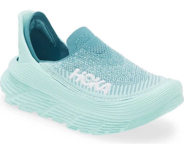 Hoka One One Restore TC Recovery Sneakers Light Blue Ocean Comfort Slip On Shoes