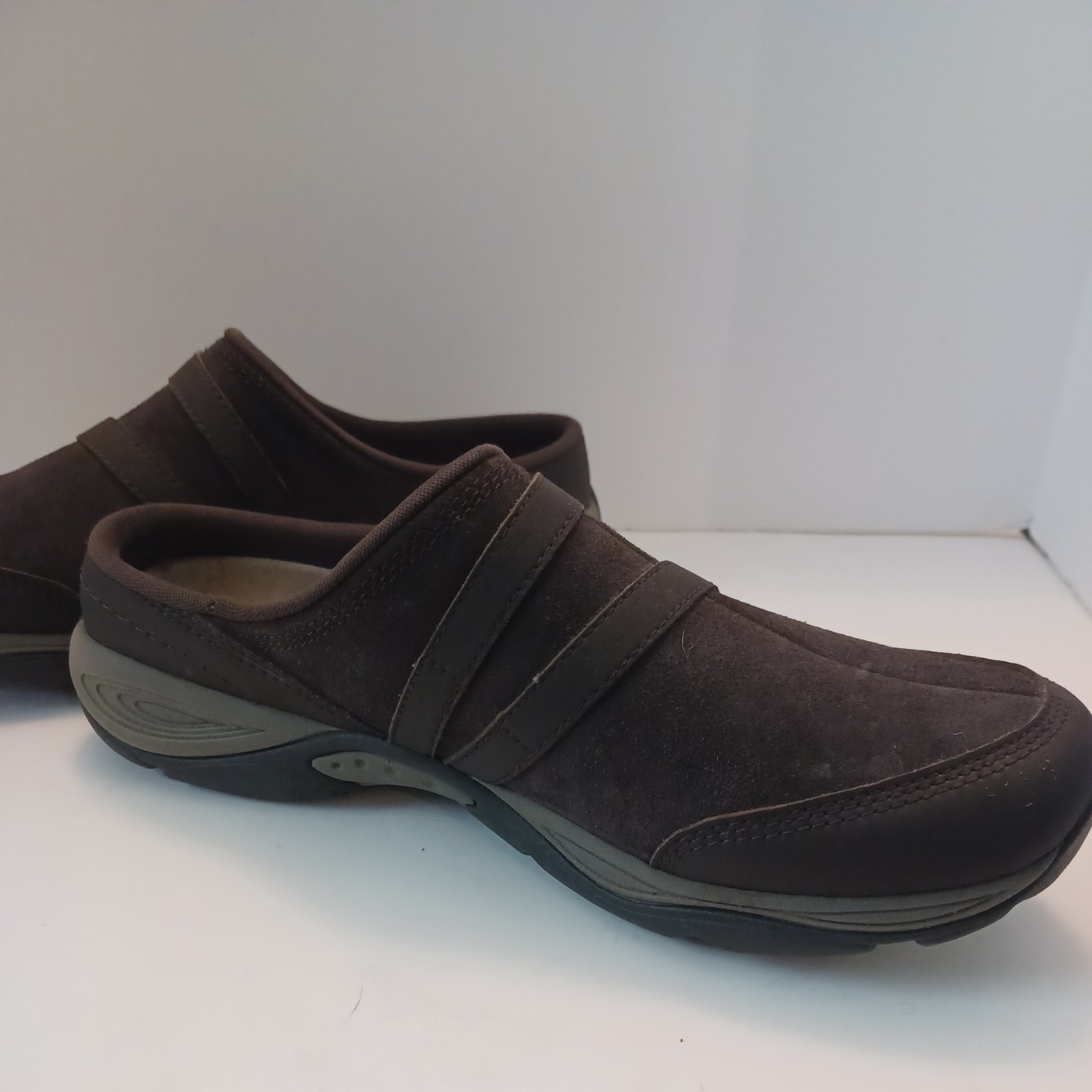 Easy Spirit Brown 11 M Seequinox Leather And Man Made Slip On Clog