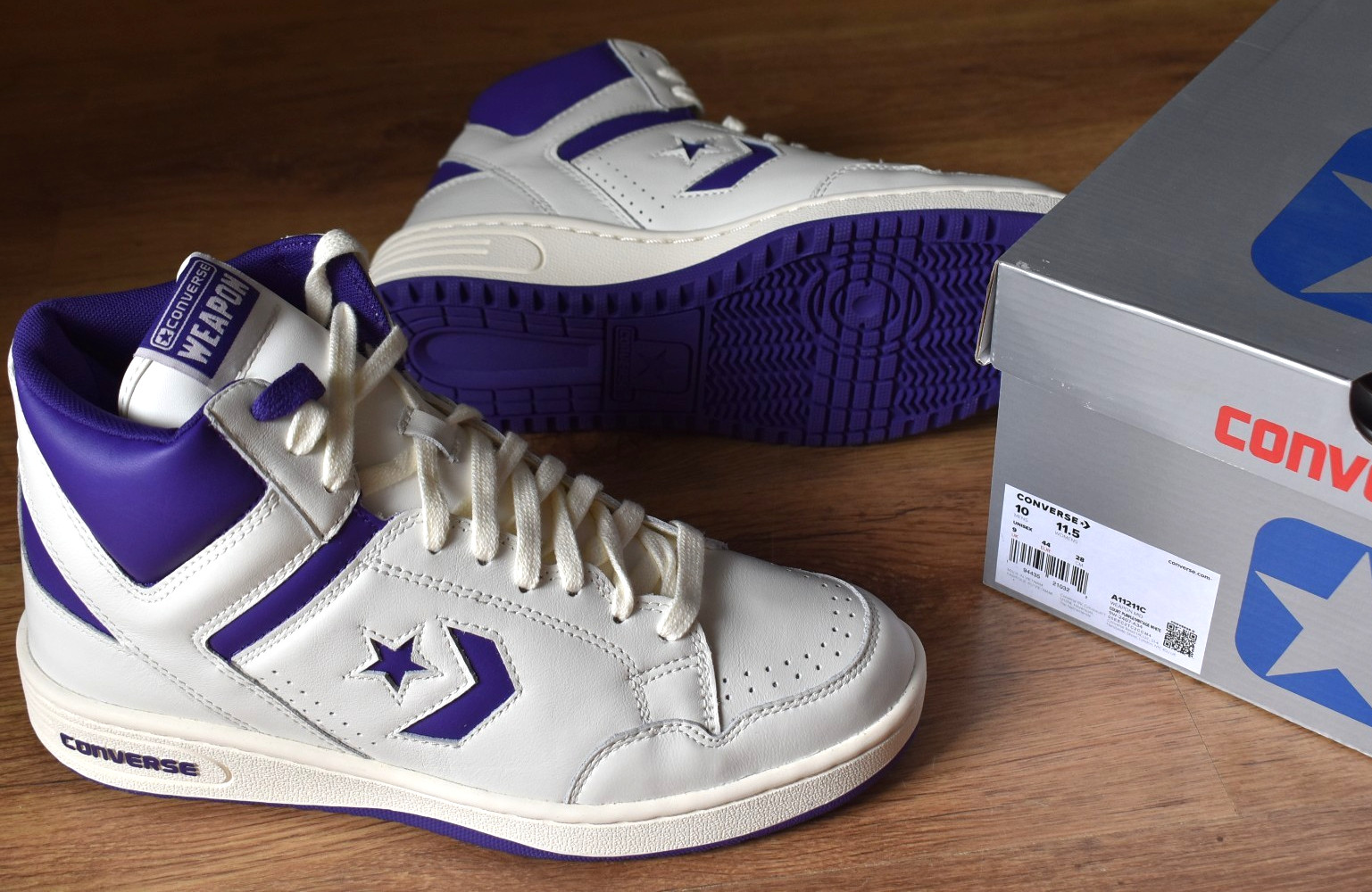 Converse Weapon Court 37 38 40 41 42 43 44 45 46 47 Vintage Basketball A11211C