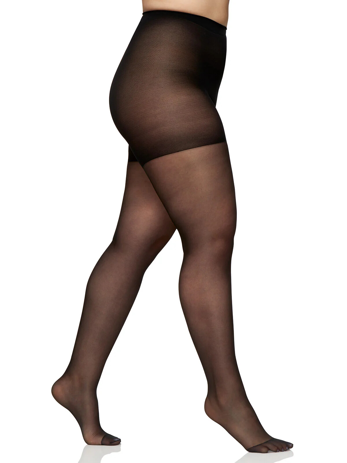 Berkshire Queen Silky Sheer Extra Wear Control Top Pantyhose Tights Plus Size