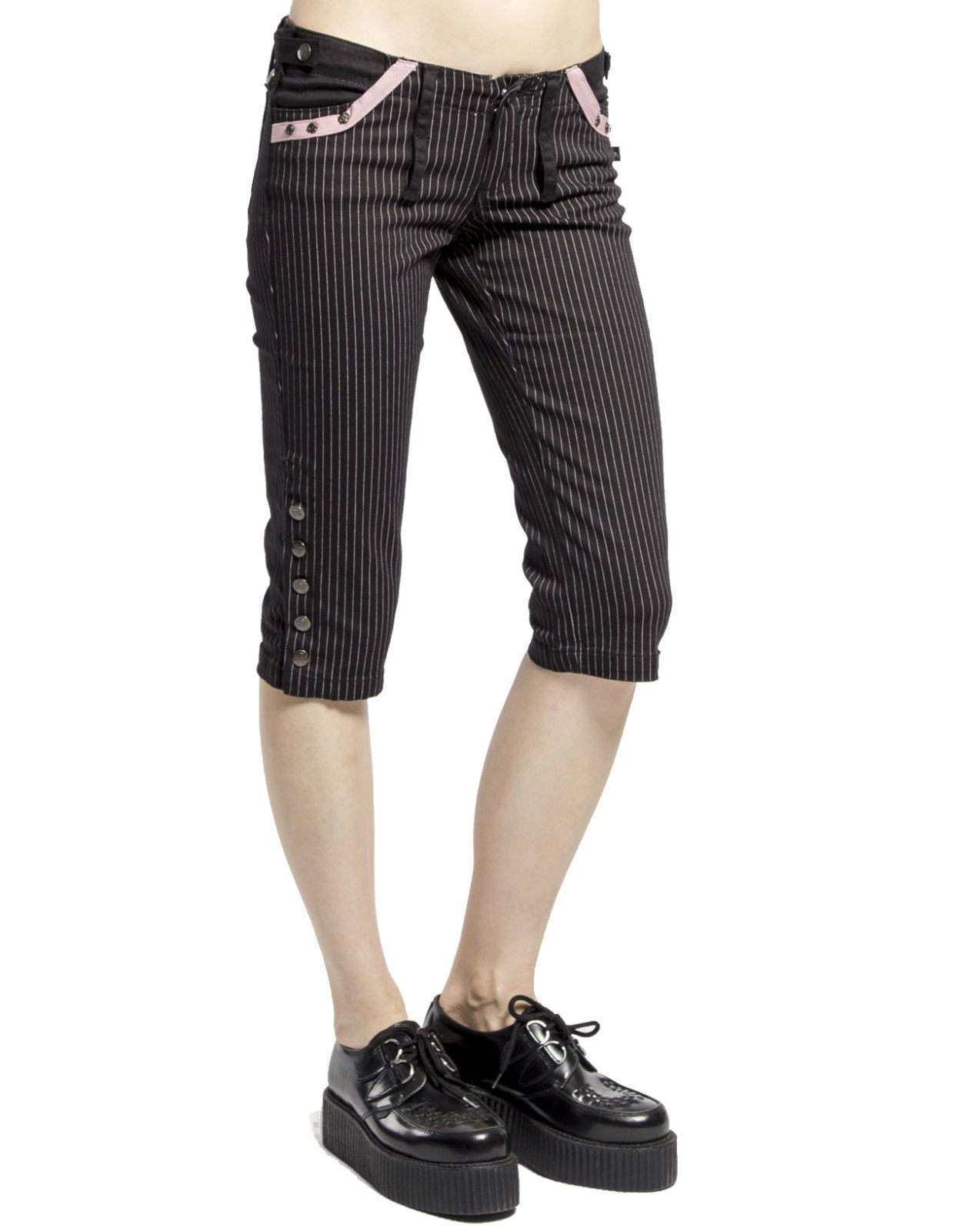 TRIPP PARADE GOTHIC PUNK ROCKER SKATE BIKER TATTOO CAPRI SHORTS PANTS IS6776P