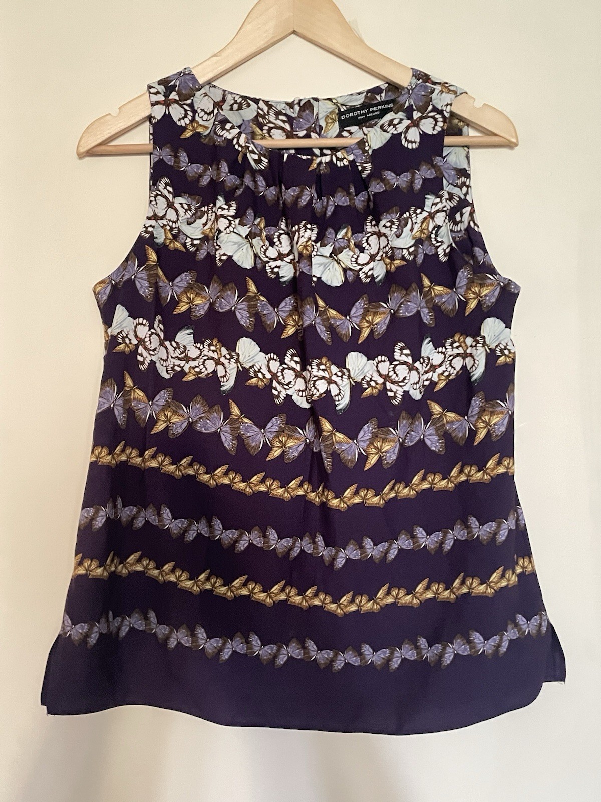 Dorothy Perkins Fairy Women’s Butterfly Cami Blouse Size 14 Purple Summer