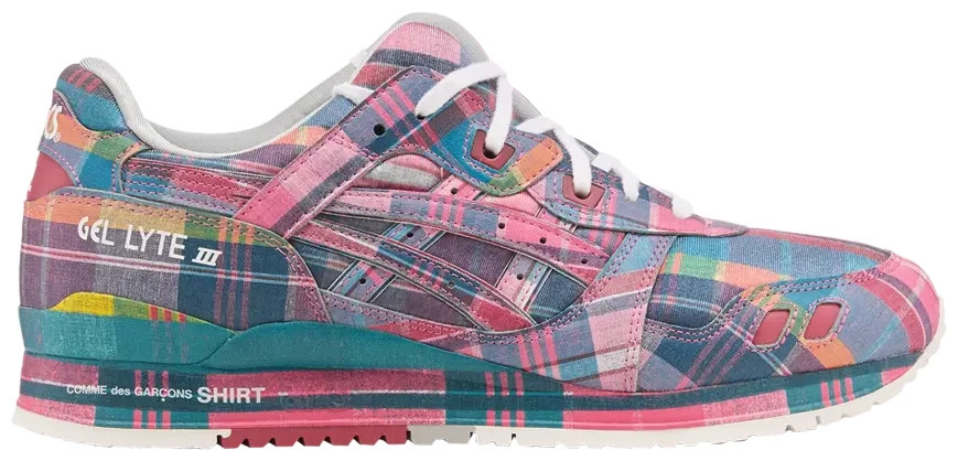 ASICS Gel Lyte III 3 07 Remastered Comme des Garçons Pink Plaid 1203A824-700 CDG
