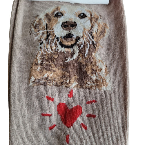 Golden Retriever Dog Socks Fun Novelty Dress Casual Unisex SOX FineFit One Size