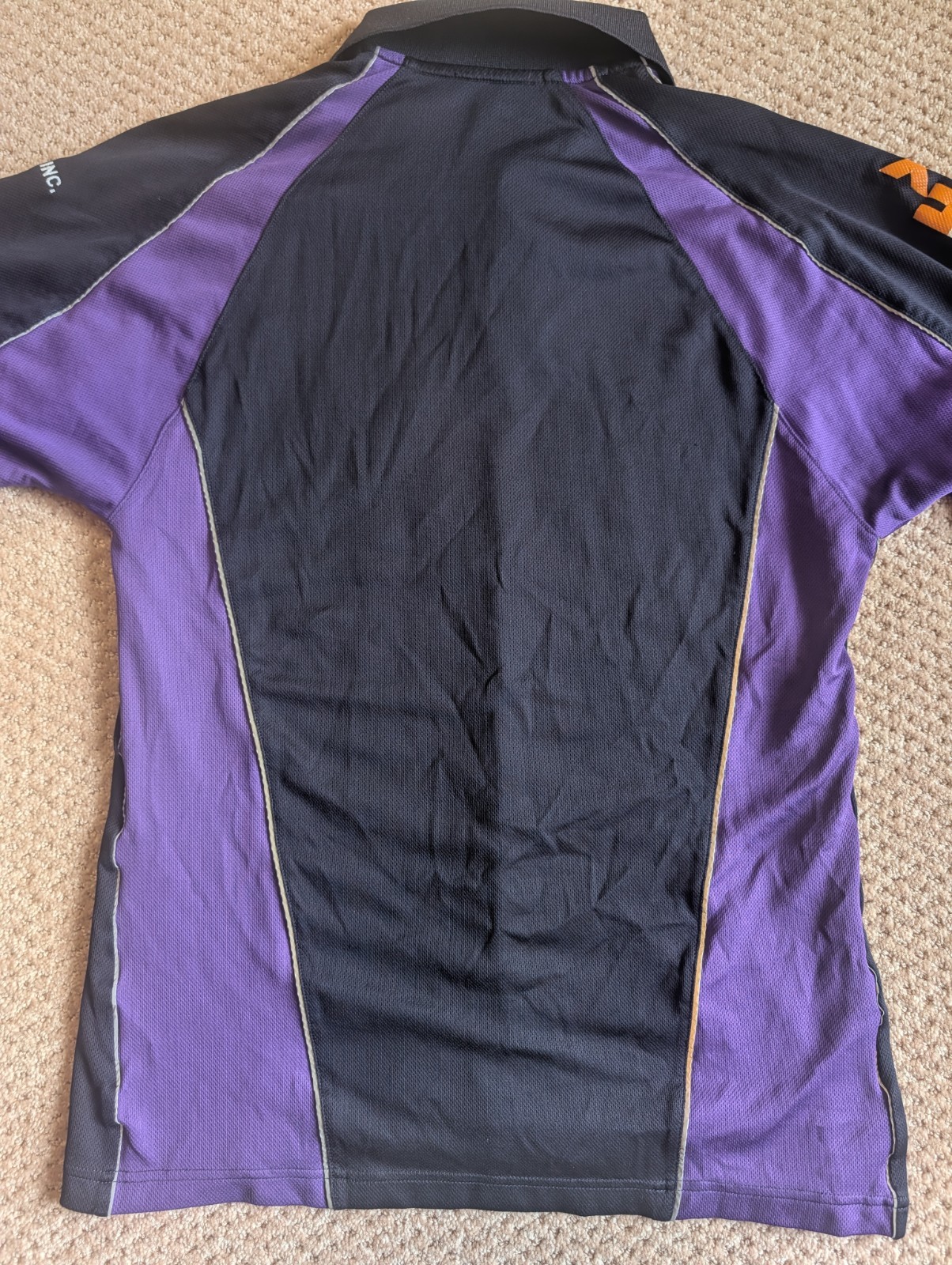 FedEx Short Sleeve Medium Polo Shirt Black Purple FedEx Lot Of 2