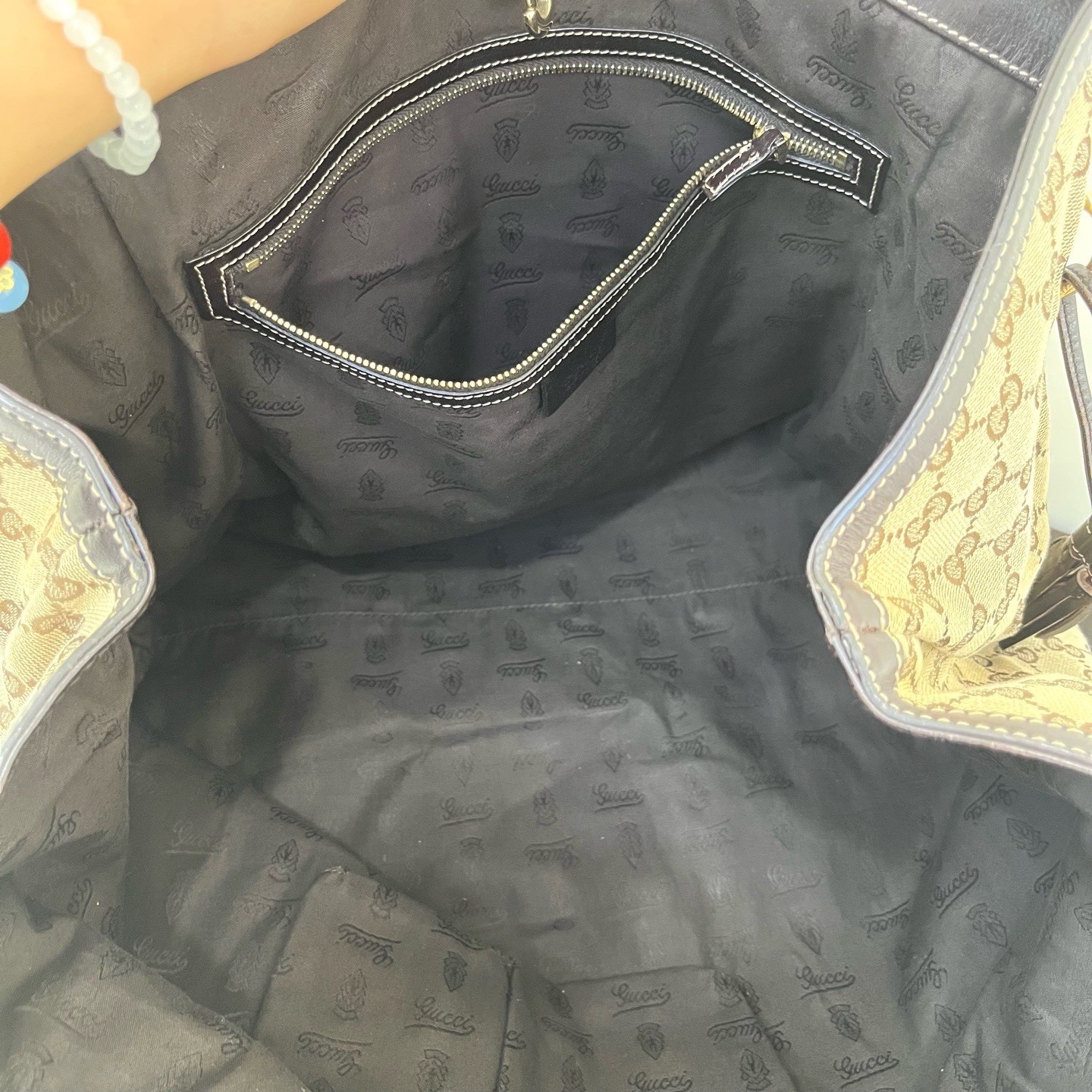 Gucci Pre-Owned Authentic Tote Monogram 38*33*14cm Canvas