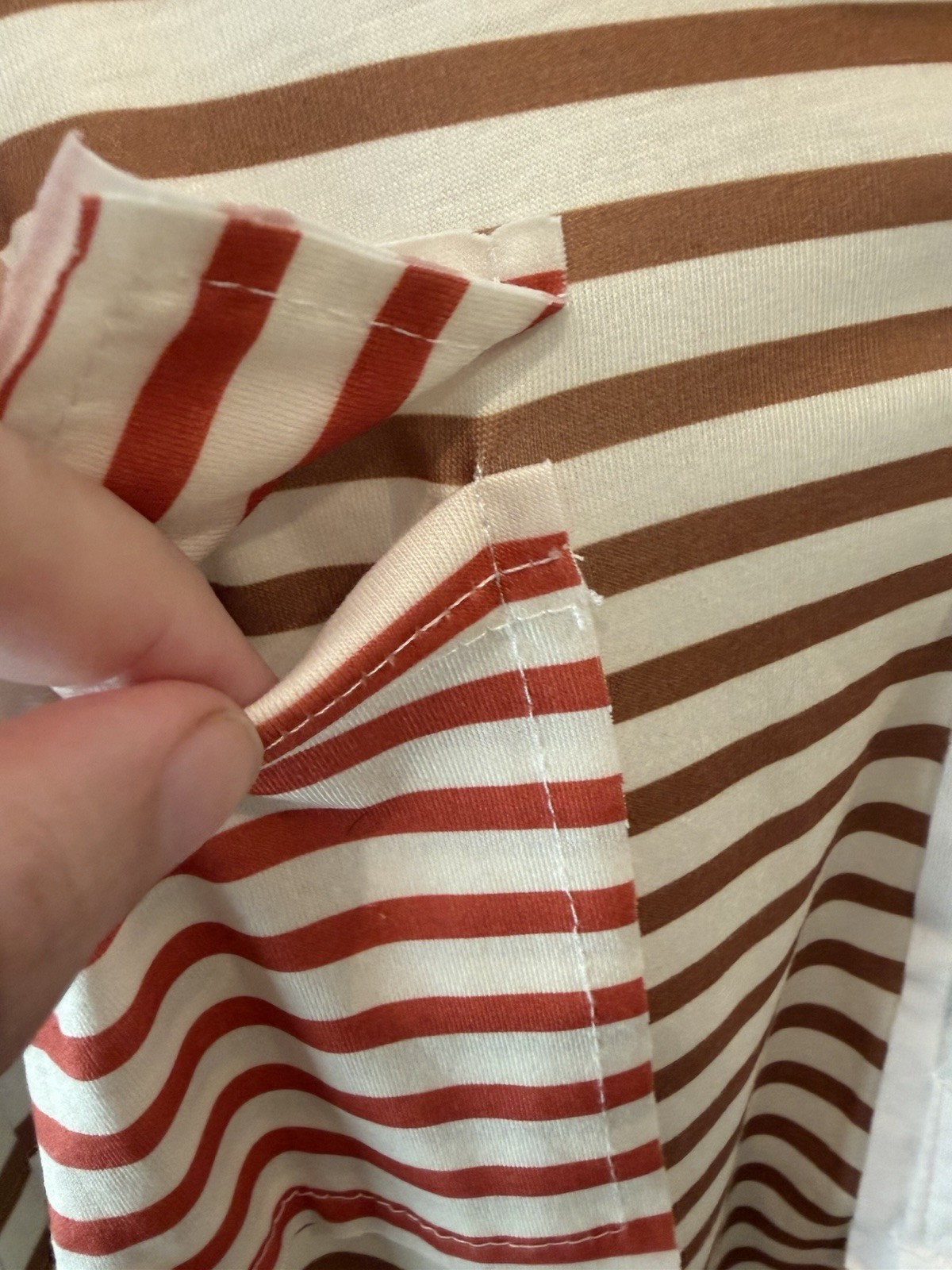 Striped Shirt With Pockets On The Chest Size Large Oversized