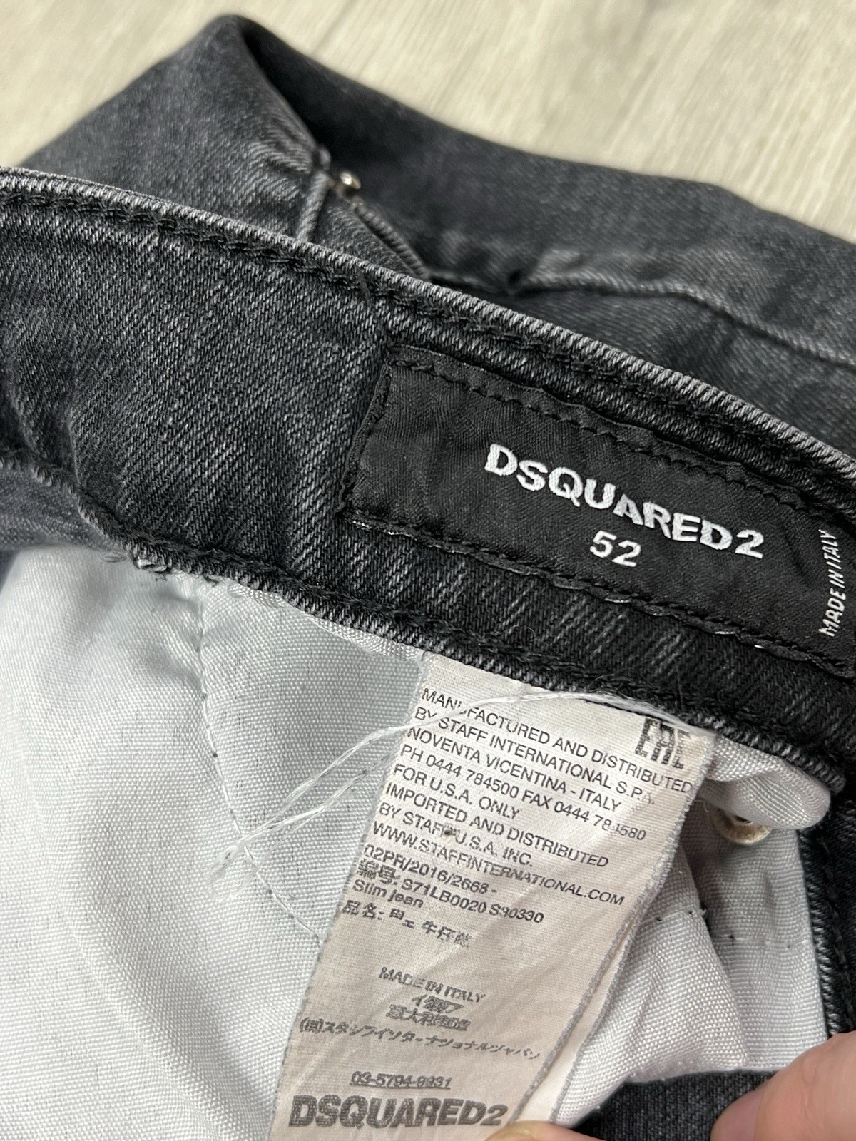 Vtg Dsquared2 Distressed Paint Splatter Jeans Black Y2K Men’s Size It 52