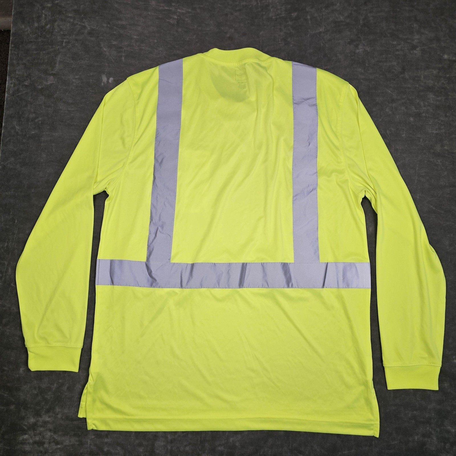 Walls Hi Vis Shirt Mens Medium Yellow Long Sleeve 3M Scotchlite ANSI Class 2