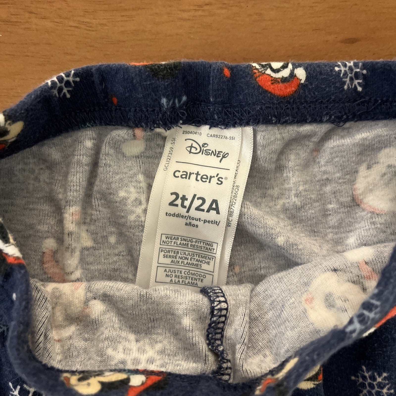 Toddler Mickey Mouse Disney Pajama Set Size 2T Gender Neutral