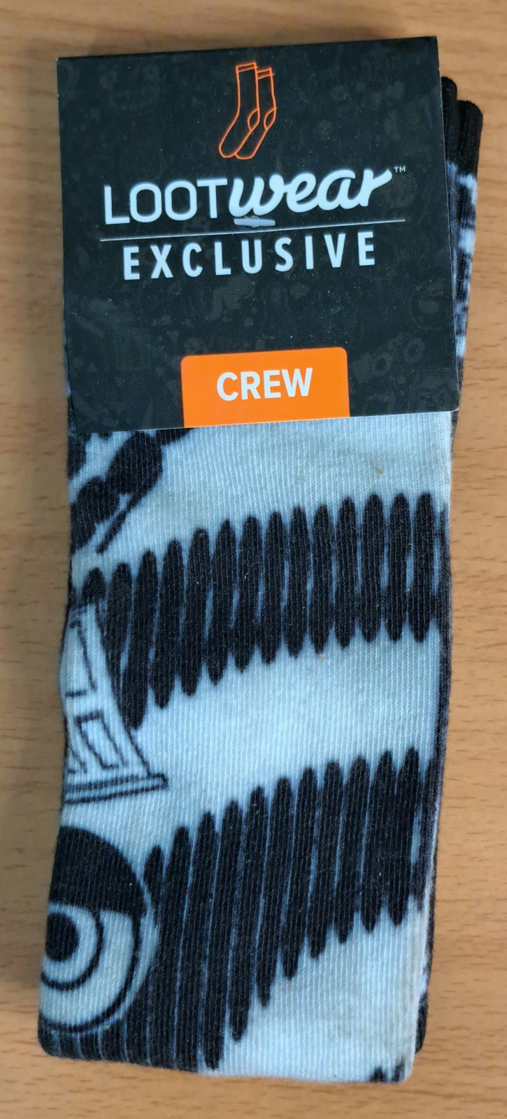 Loot Crate Loot Wear Exclusive Crew Socks Twilight Zone Size 6-12