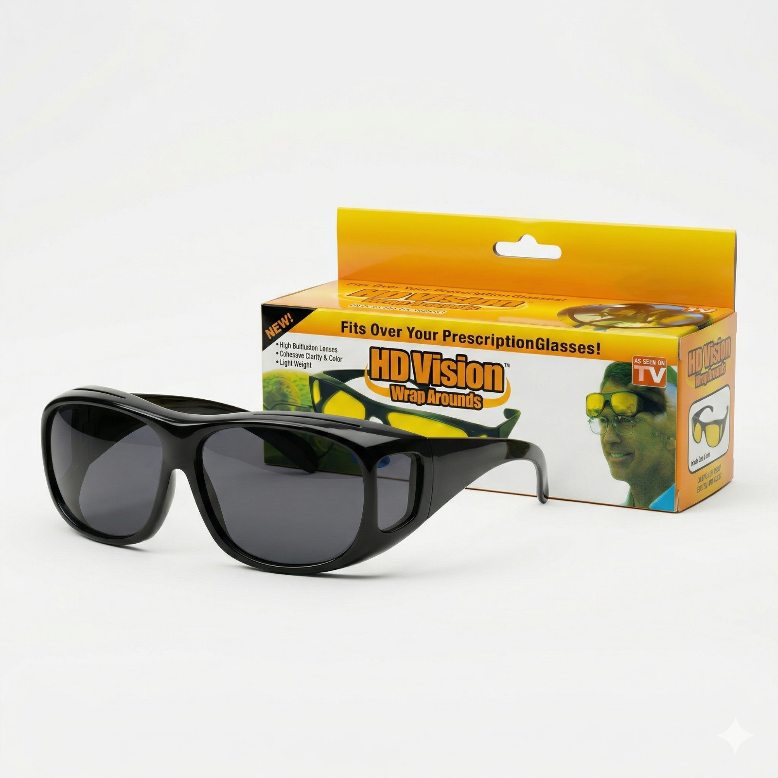 New Medium-Large FIT OVER Sunglasses Cover Prescription RX Eye Glasses Men Women