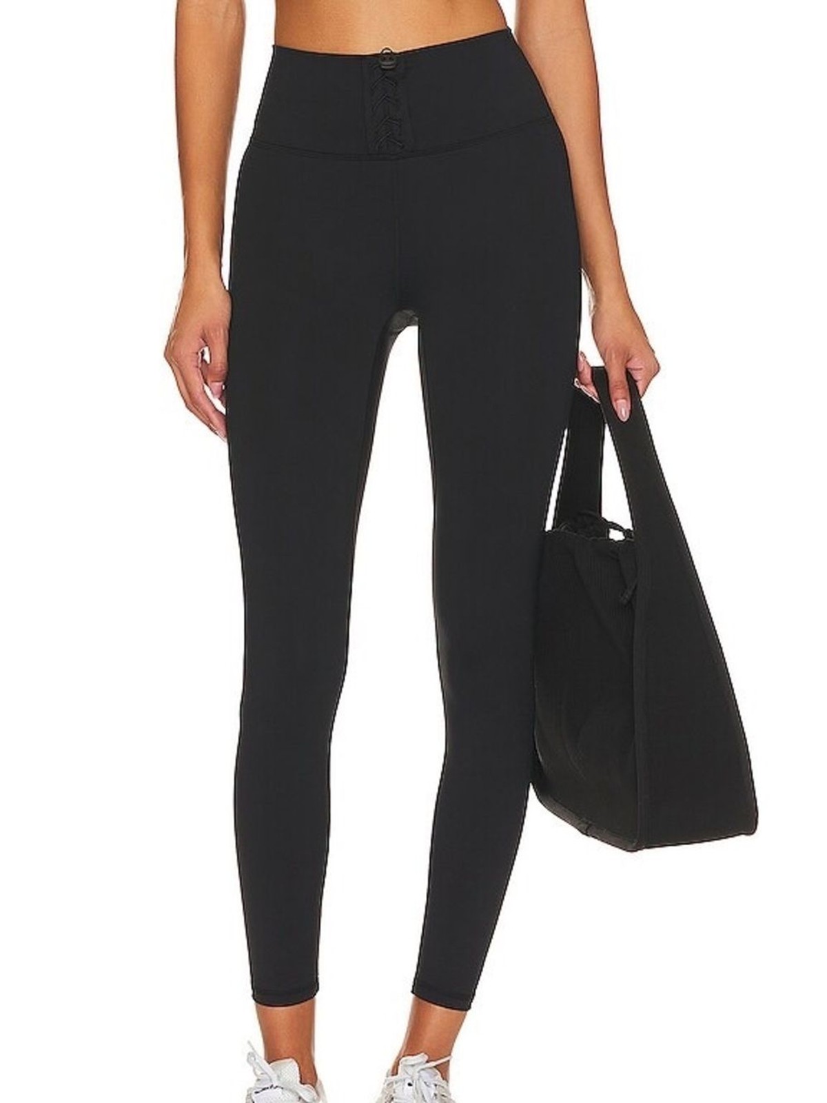 IVL Collective Black Lace-Up Racerback Sports Bra & High-Waisted Legging Set