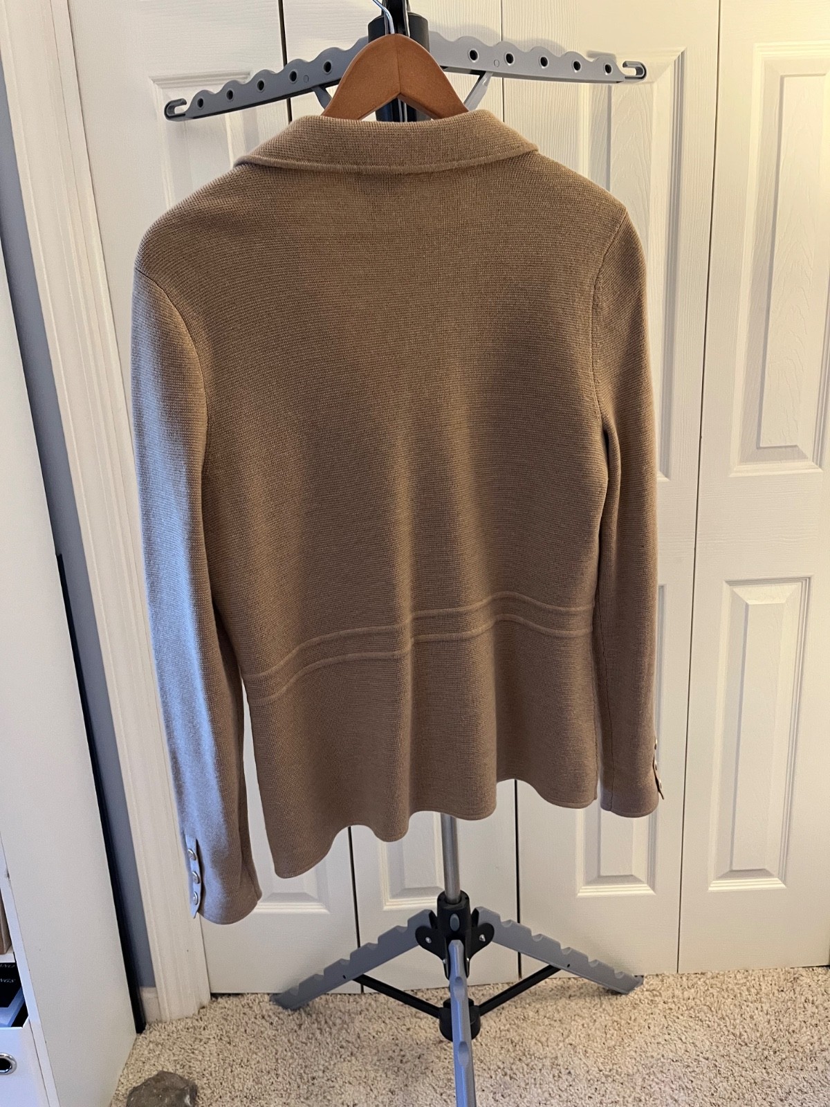 Talbots Tan Cardigan/Blazer Sweater, Size Small