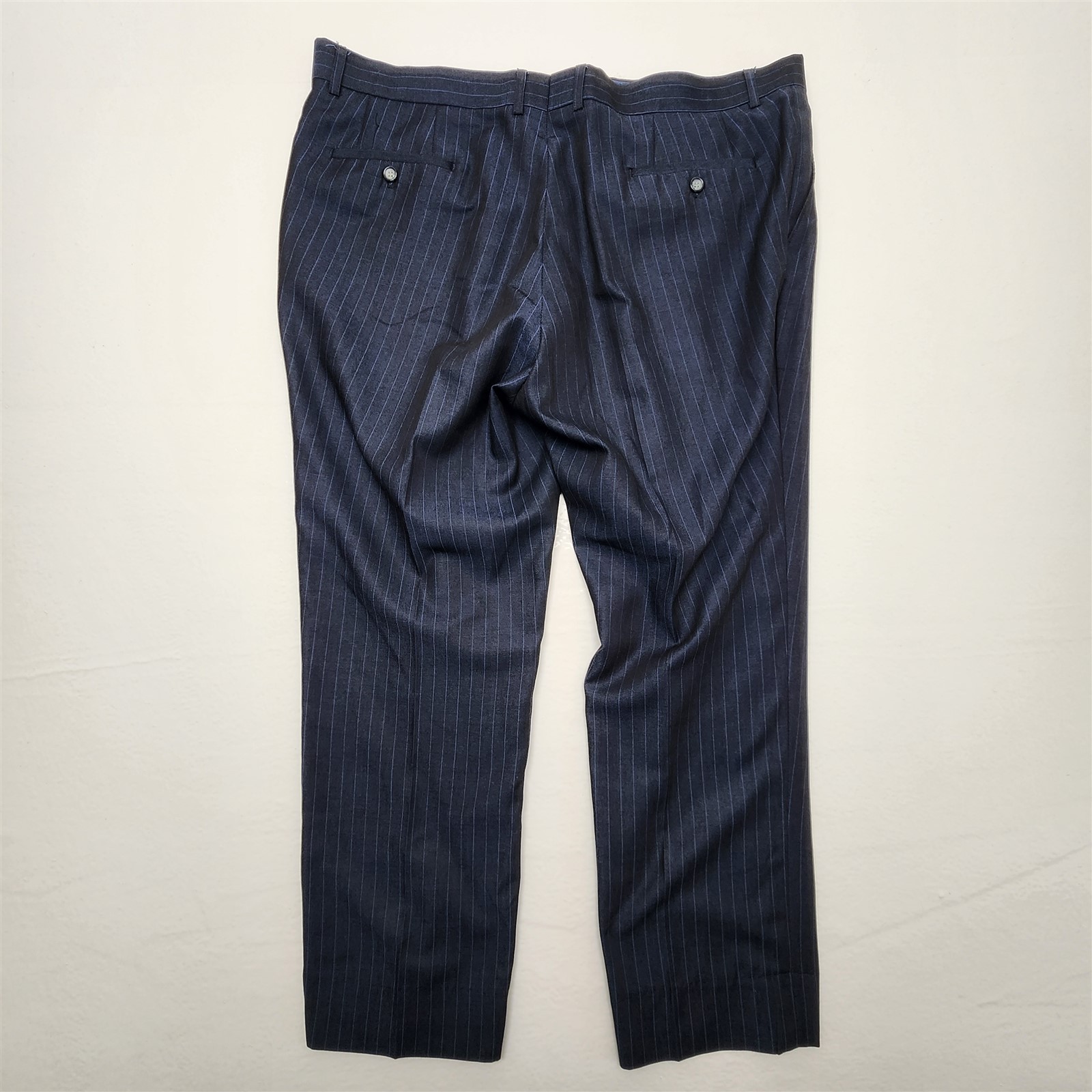 Lineage 50R 42×30 Dark Blue Pinstripe 2Btn 2Pc Mens Jacket Pants Suit