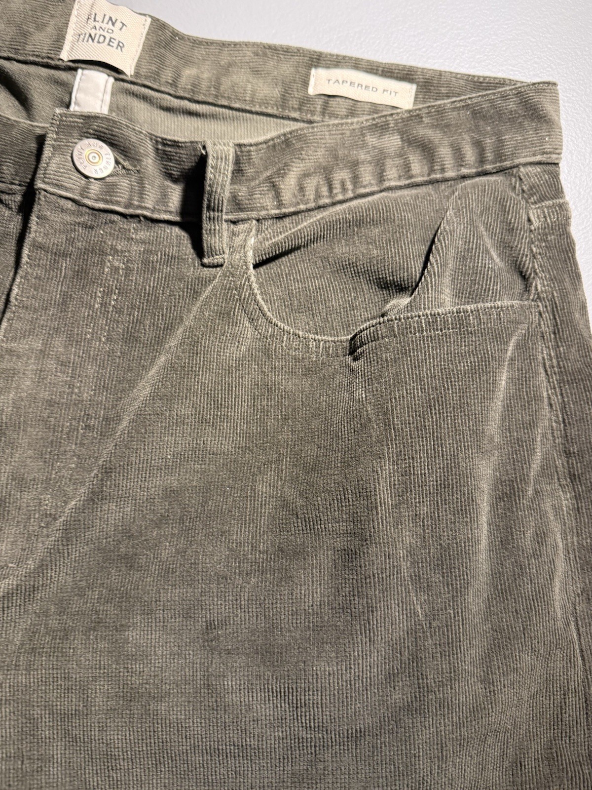 Flint and Tinder Corduroy Pants Brown Tapered Fit 33×30 Huckberry Casual Preppy