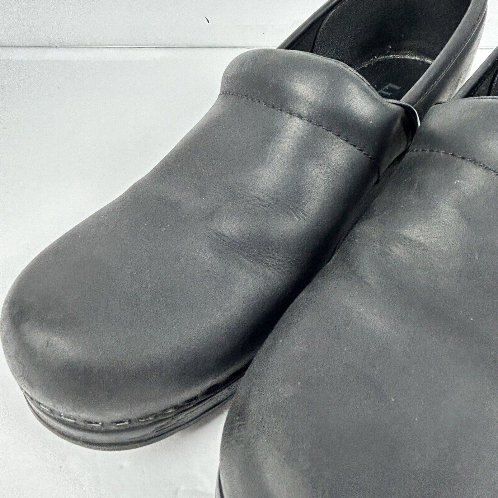 LL Bean Black 39 M 8 Slip On Casual Comfort Clog Shoe Mules Nurse Chef Vet
