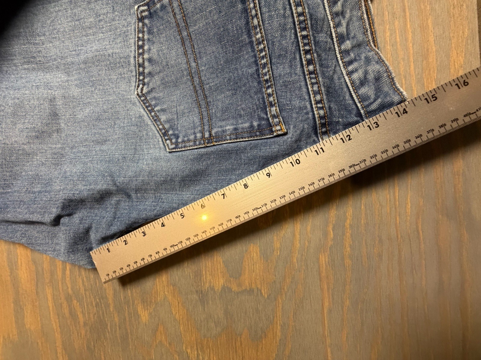 Authentic Mountain Blue Denim Vintage Carpenter Jeans American Eagle 34/30