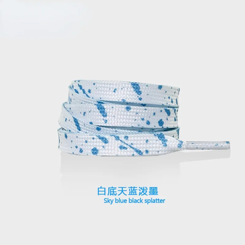 Shoelaces for Sneaker Flat Gilding Printing Ink Splatter Shoelace Colorful Splas
